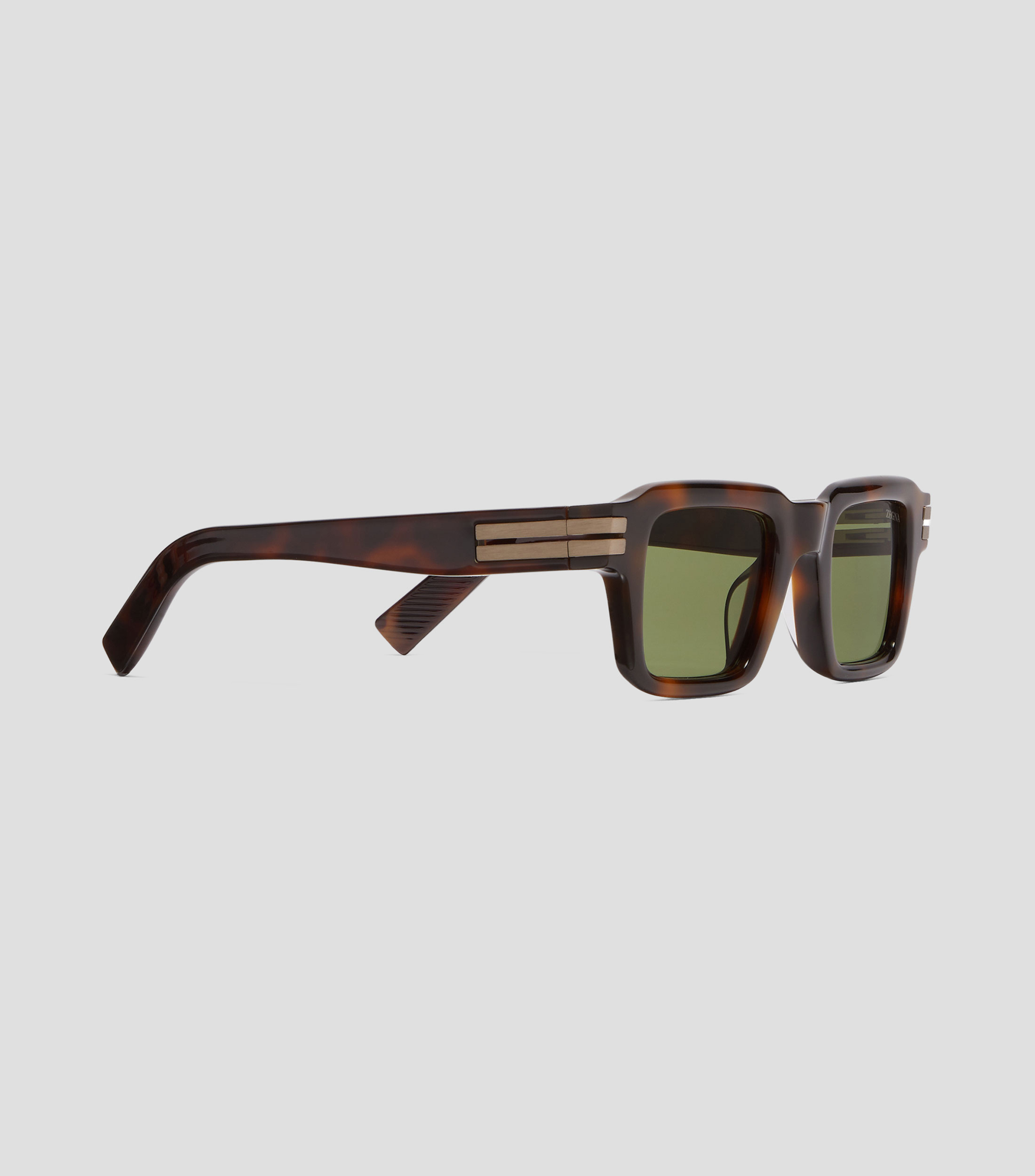 Lentes de sol rectangulares Habana marrón Hombre