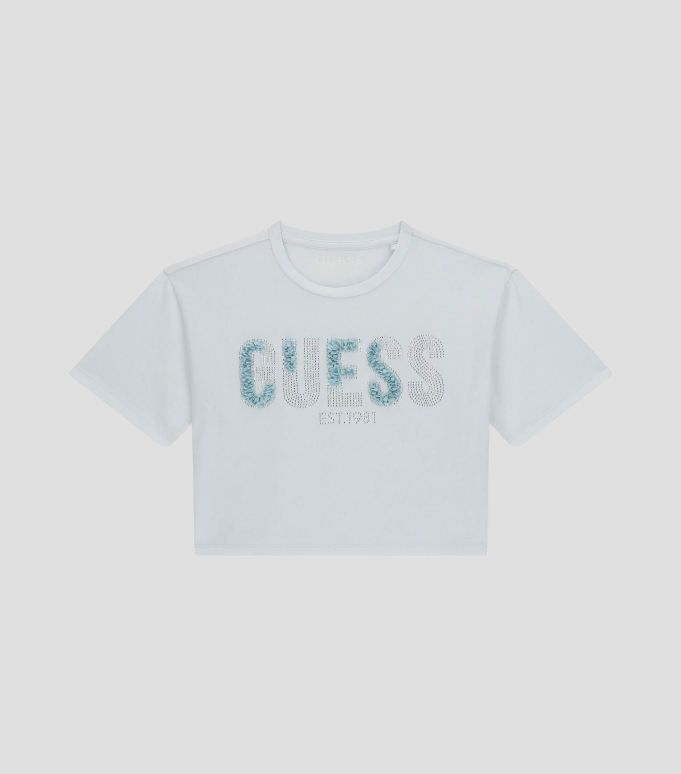Playera cuello redondo manga corta estampada Niña
