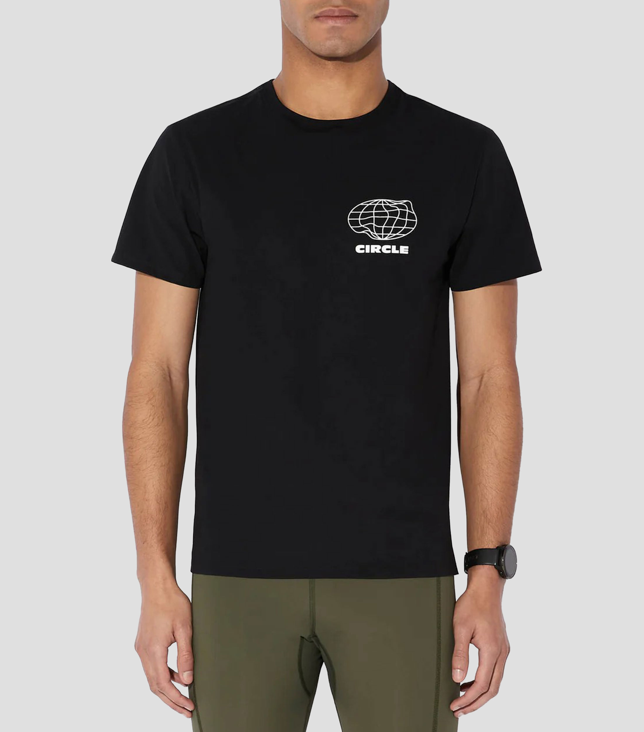 Playera para entrenamiento cuello redondo manga corta estampada Hombre