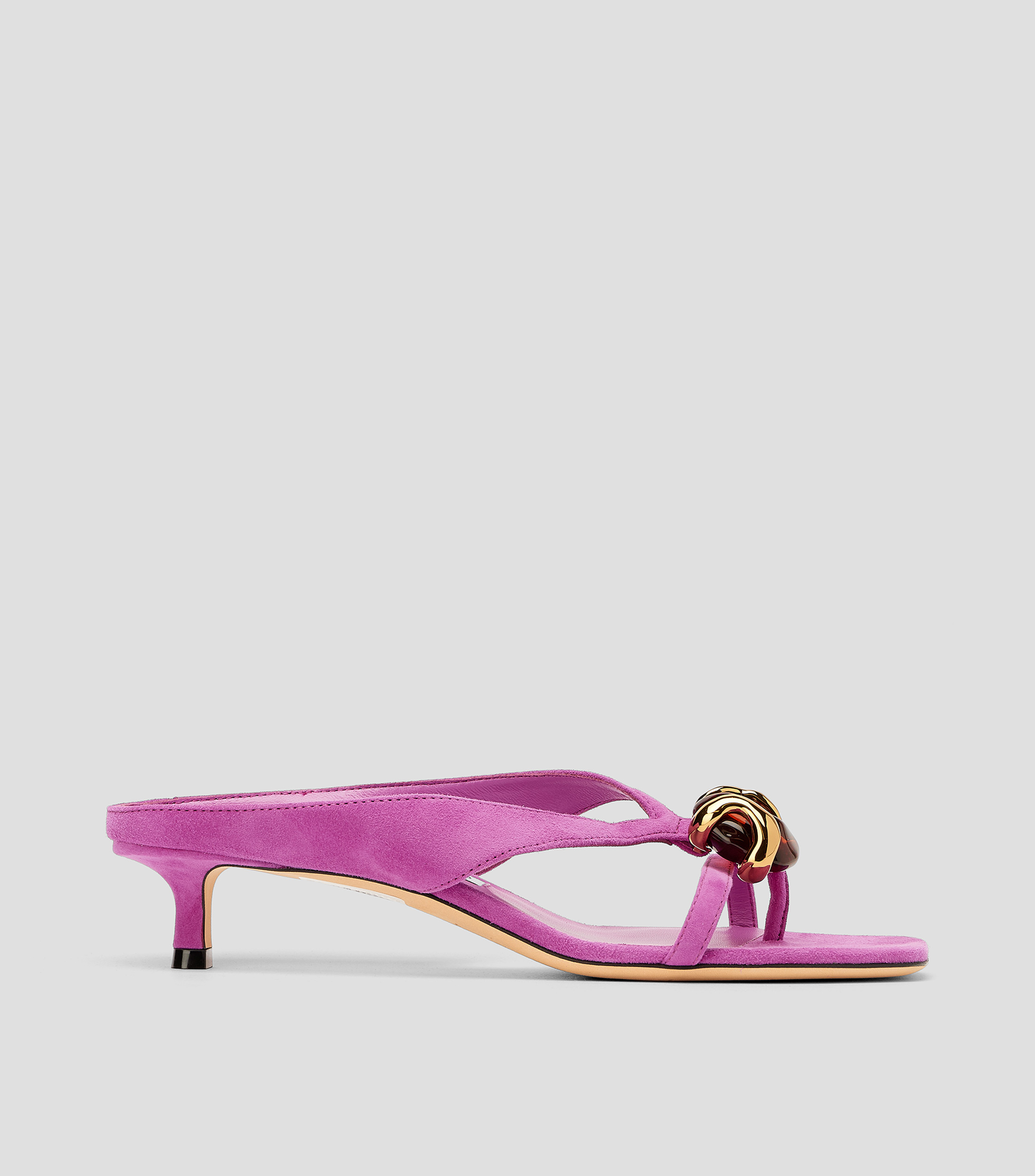 Sandalias con tacón bajo cuadrado Mujer