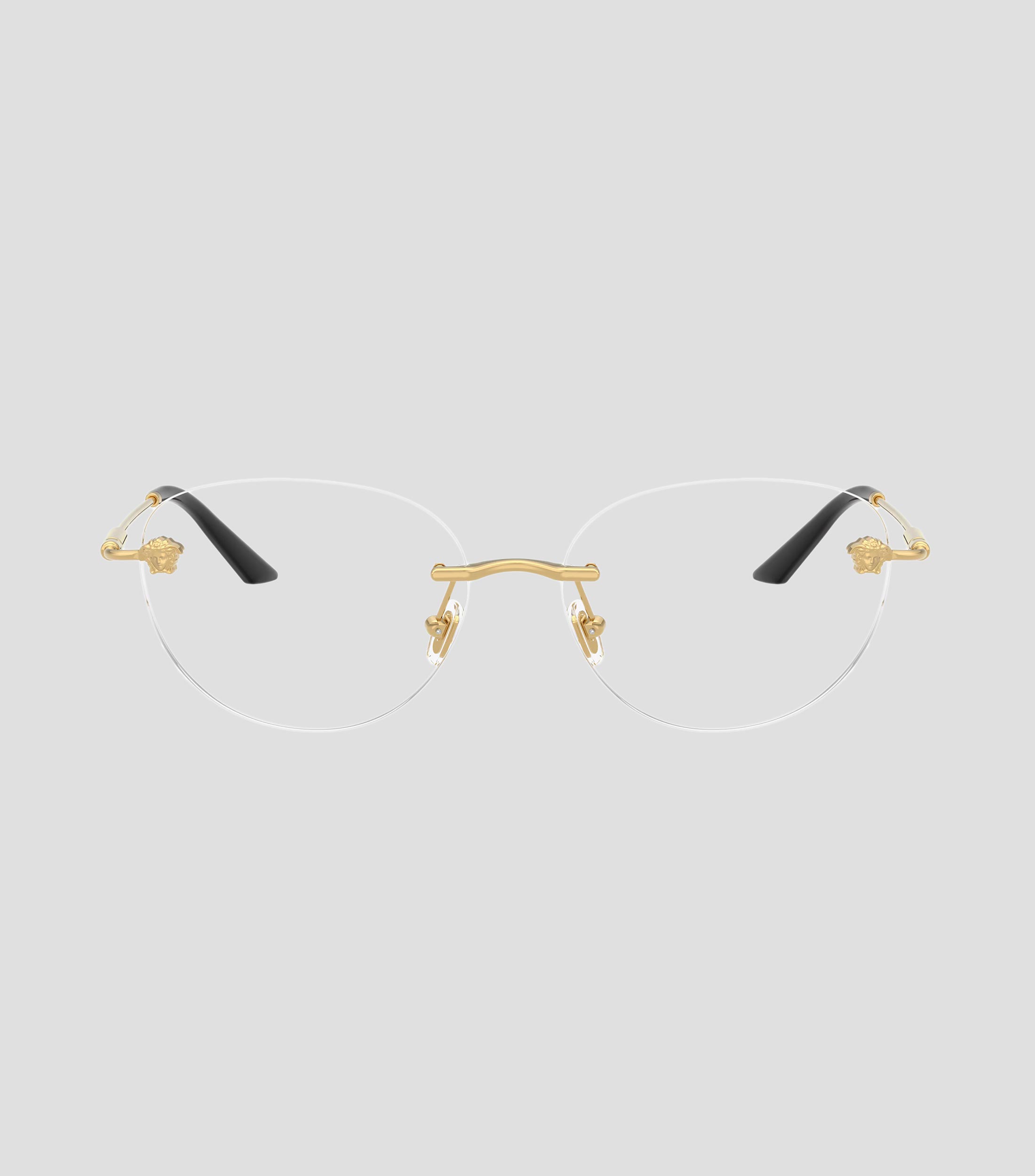 Lentes oftálmicos redondos dorados Unisex