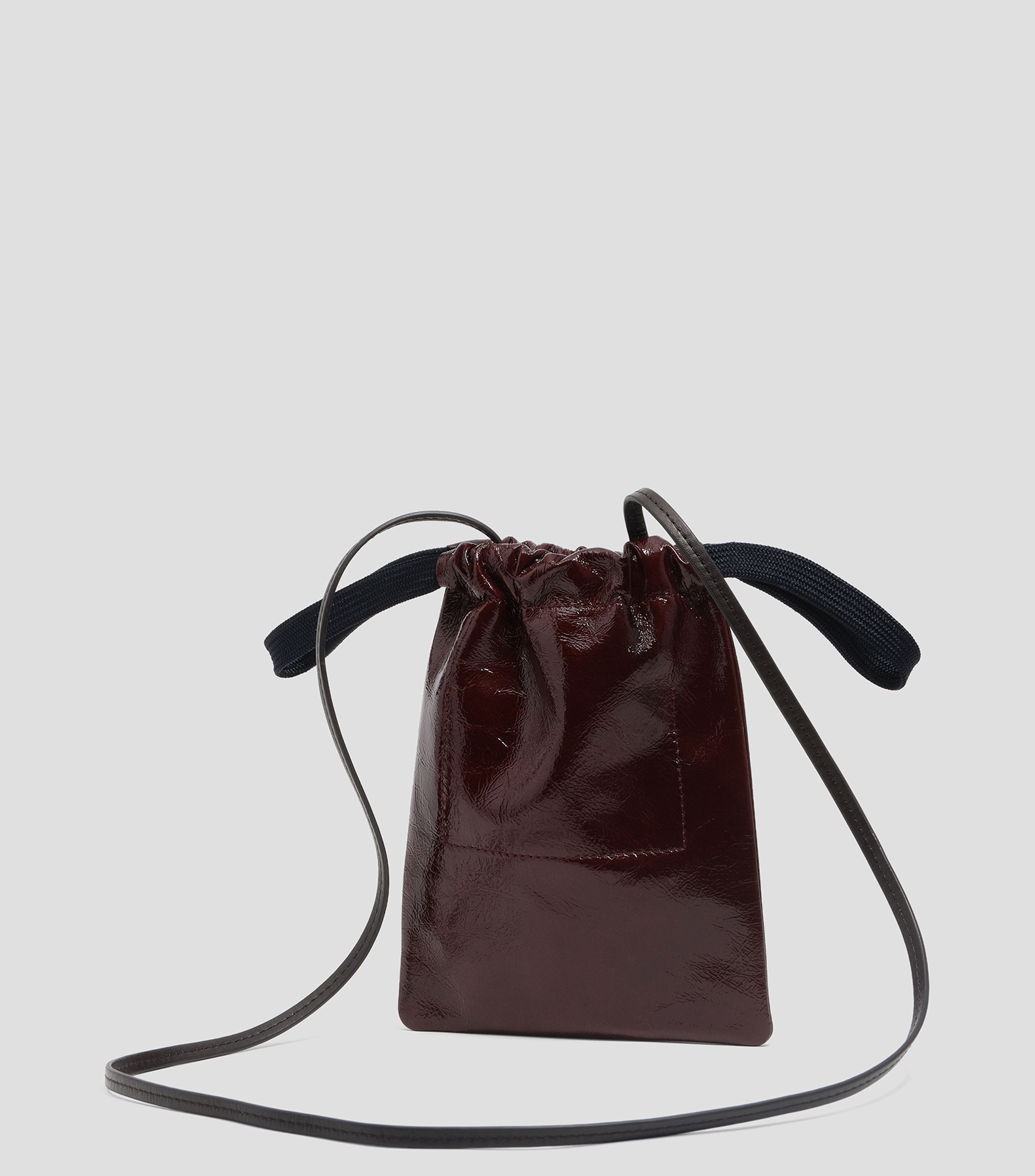 Bolsa bucket mini piel castaña Mujer