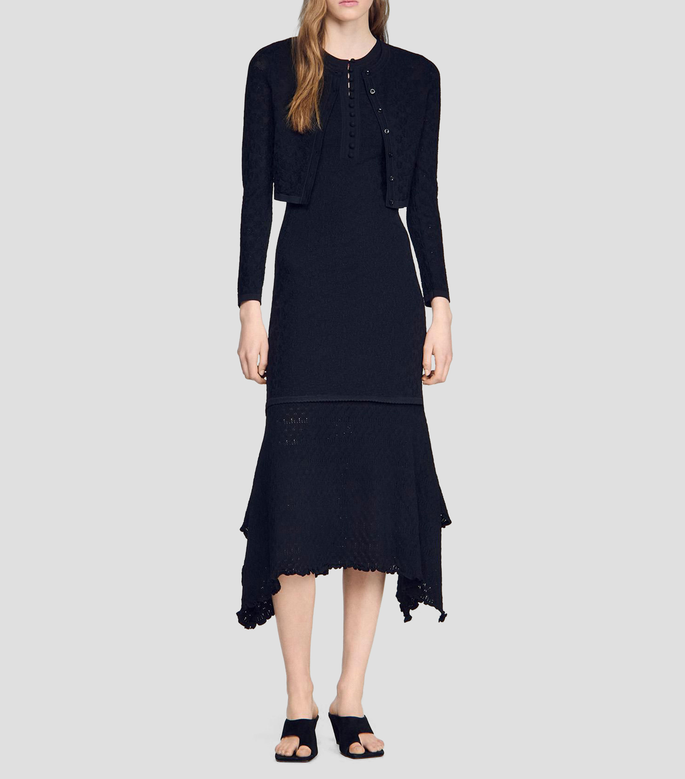 Vestido largo liso Mujer