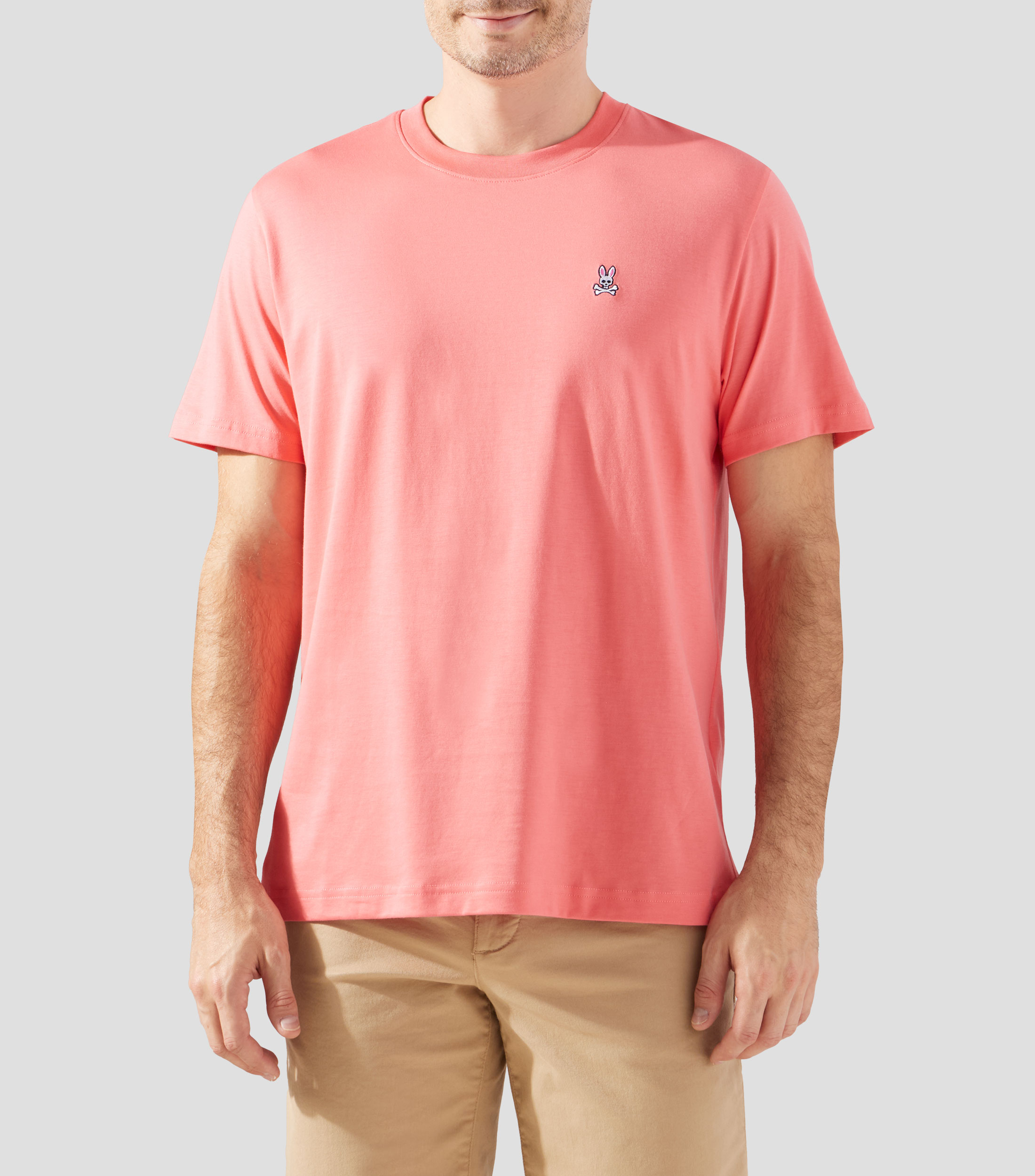 Playera cuello redondo manga corta lisa Hombre
