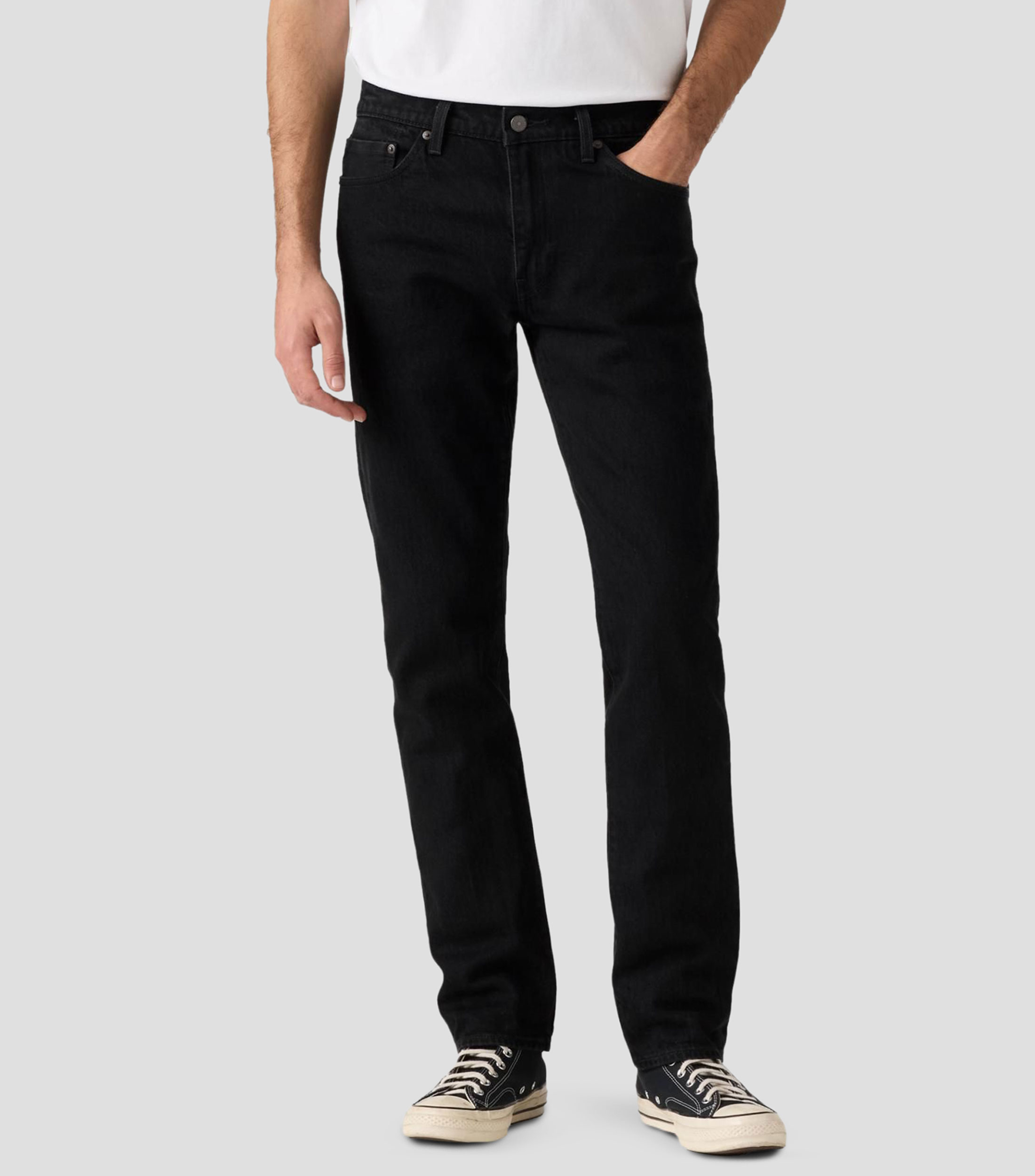 Jeans slim sólido Hombre