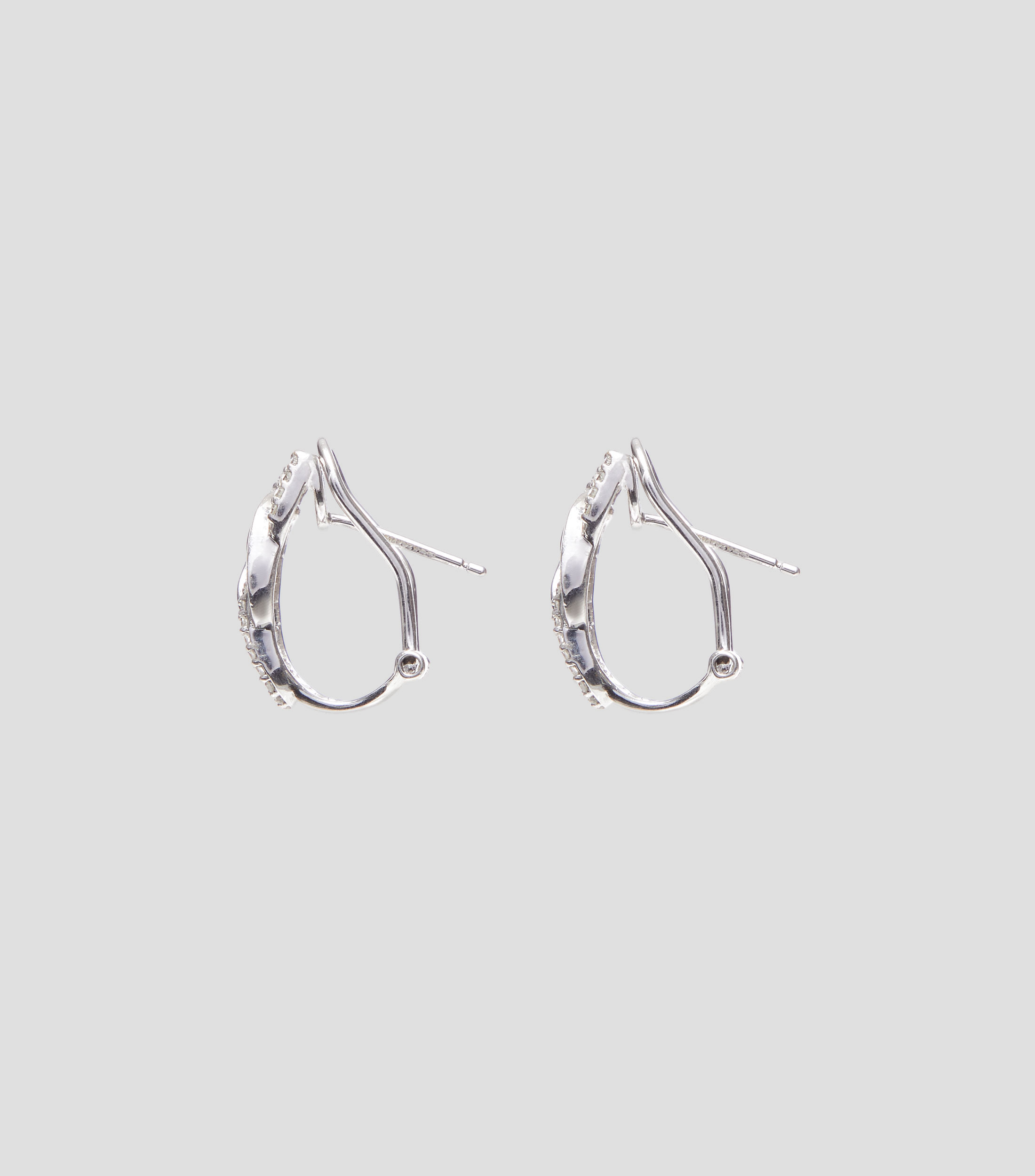 Aretes en oro blanco de 14 Kts Mujer