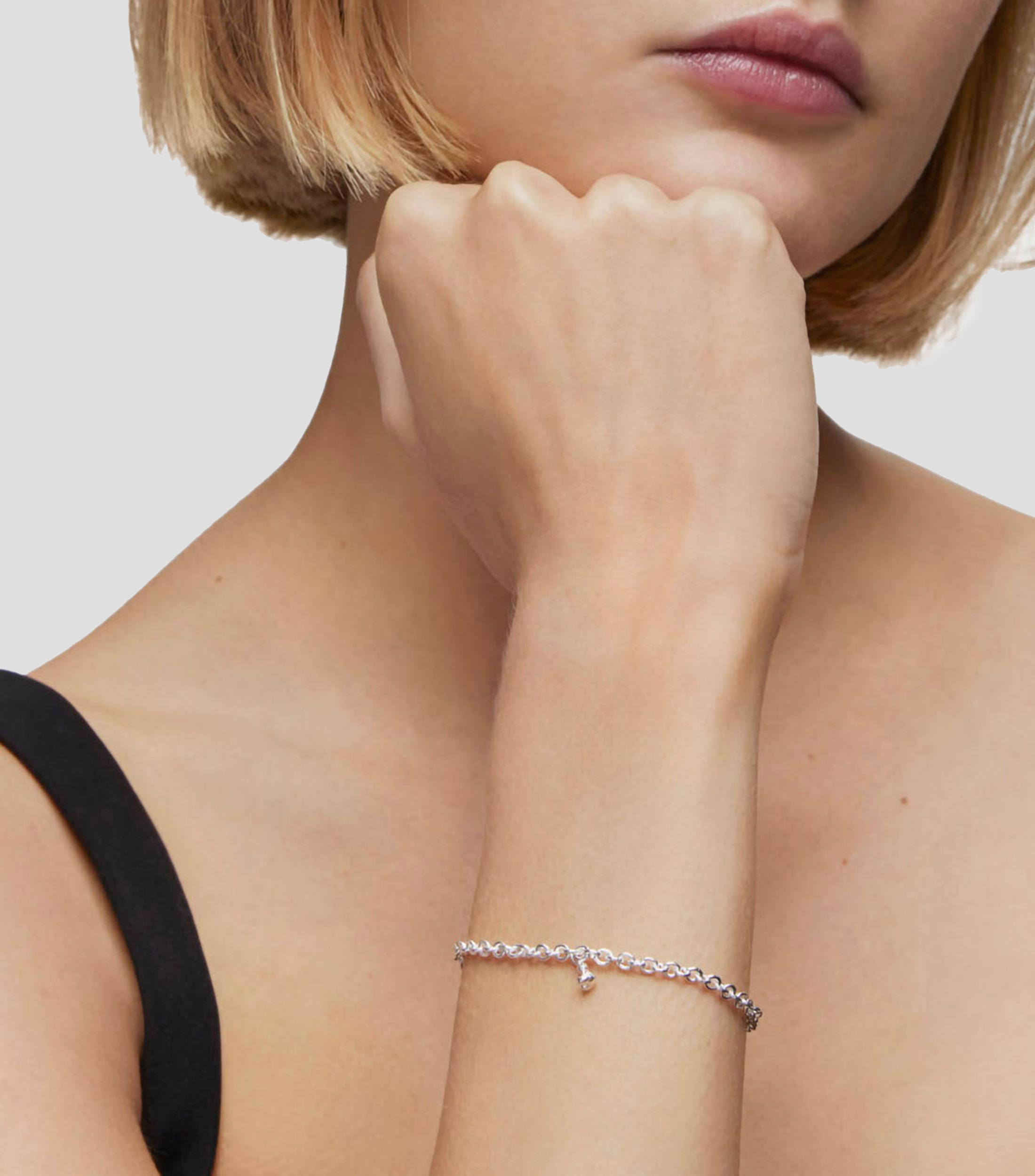 Pulsera en plata con osito Bold Bear Mujer