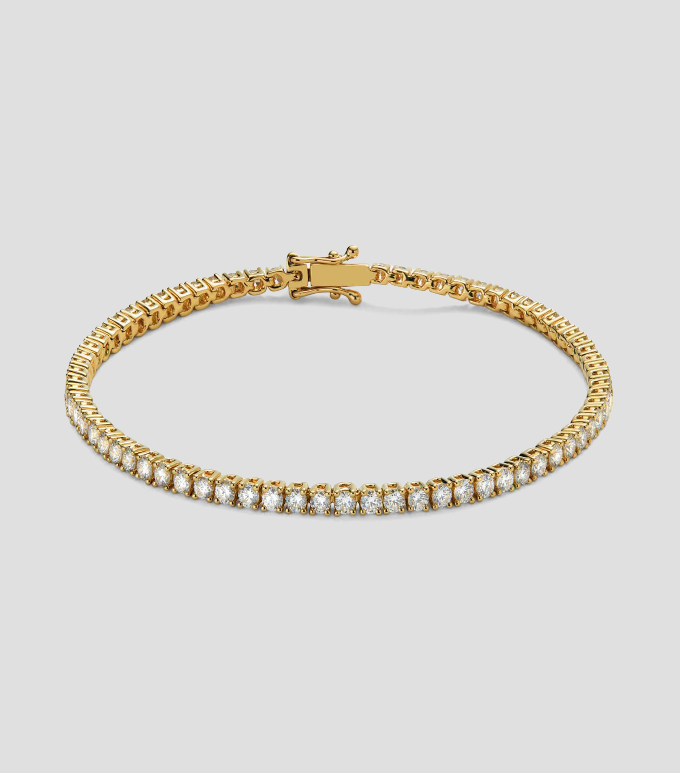 Brazalete en Oro amarillo de 18 Kilates con diamantes blancos Mujer