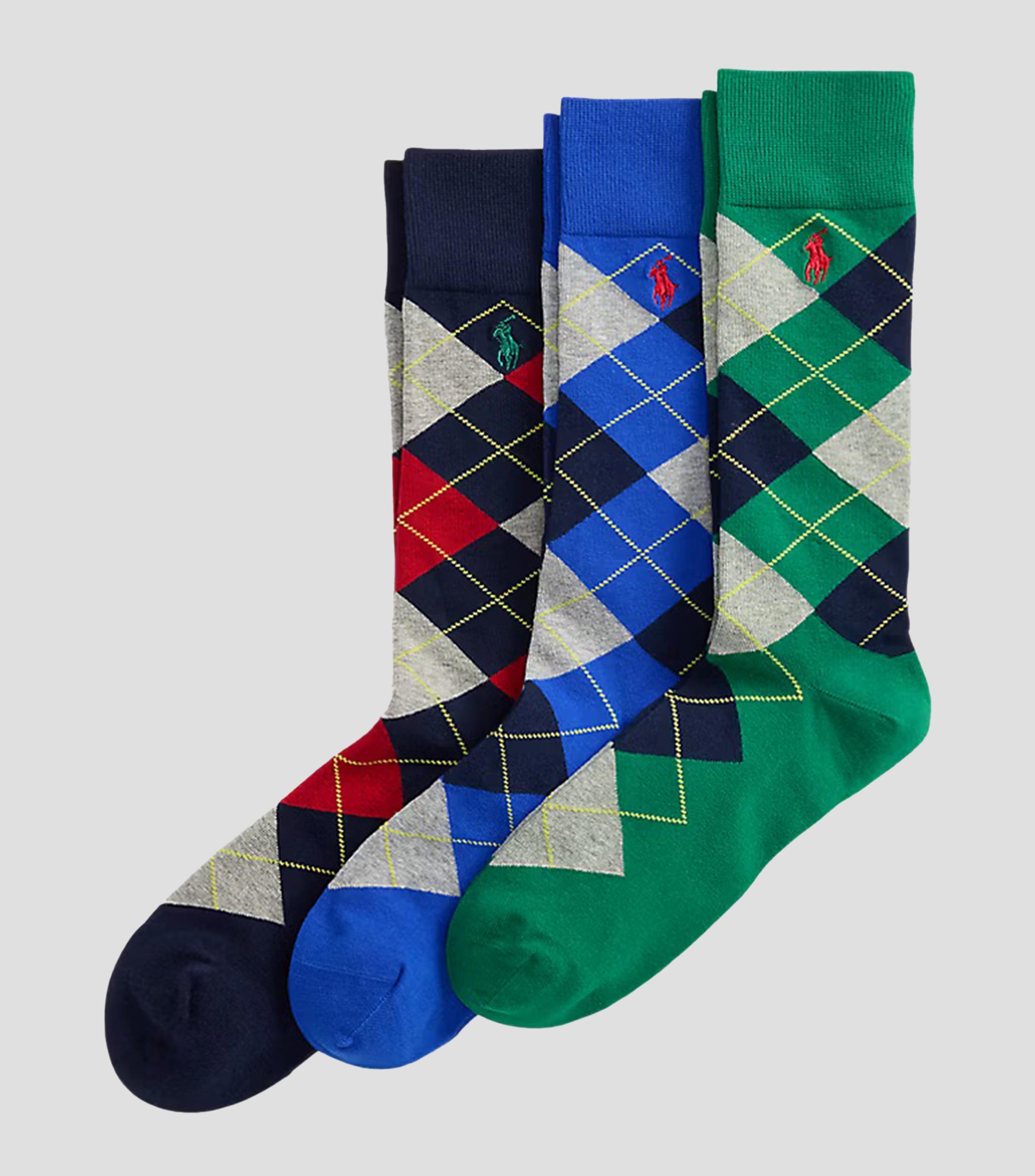 Set 3 calcetines crew fantasía Hombre