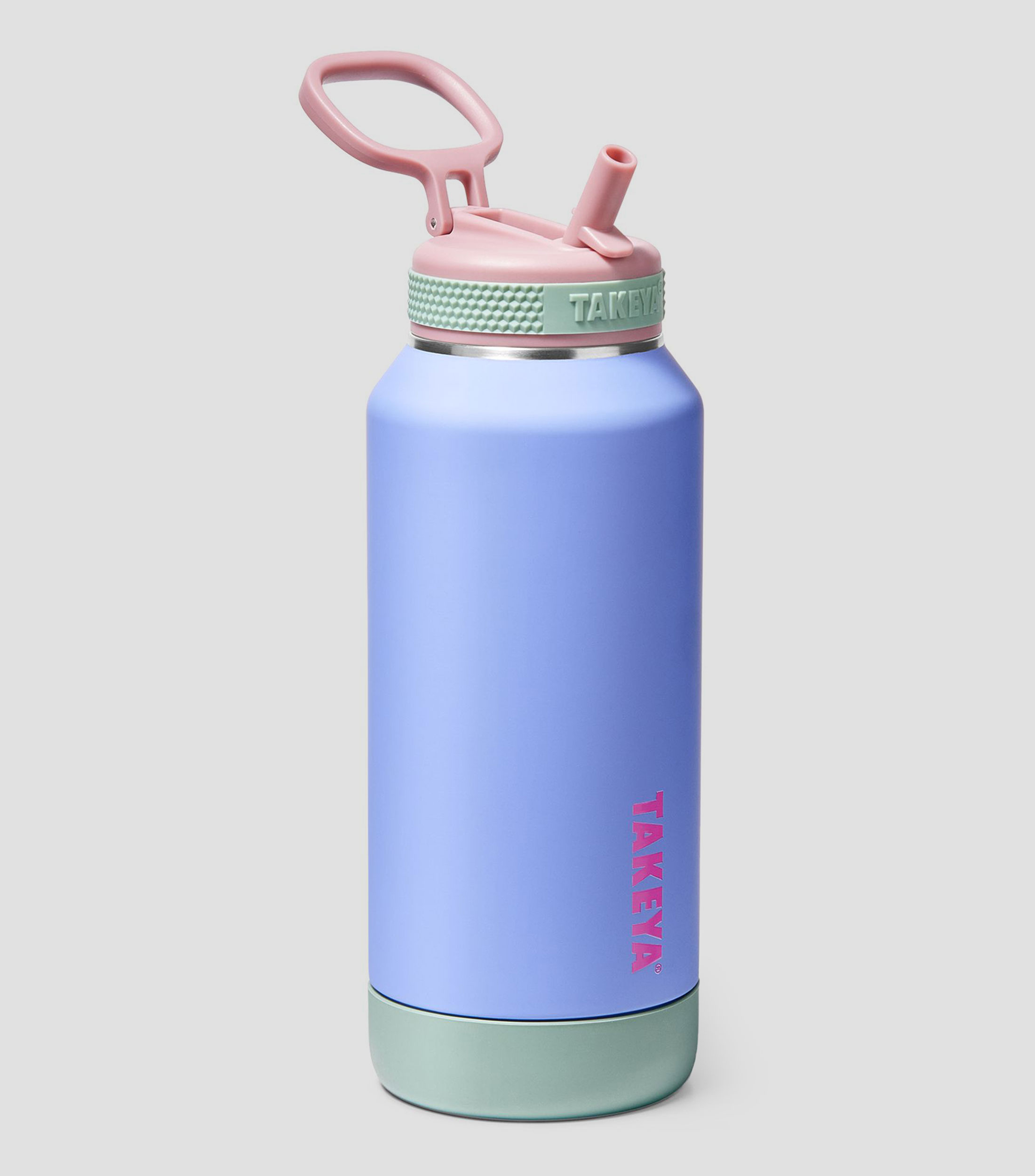Botella Soft T con popote Lila, 950 ml