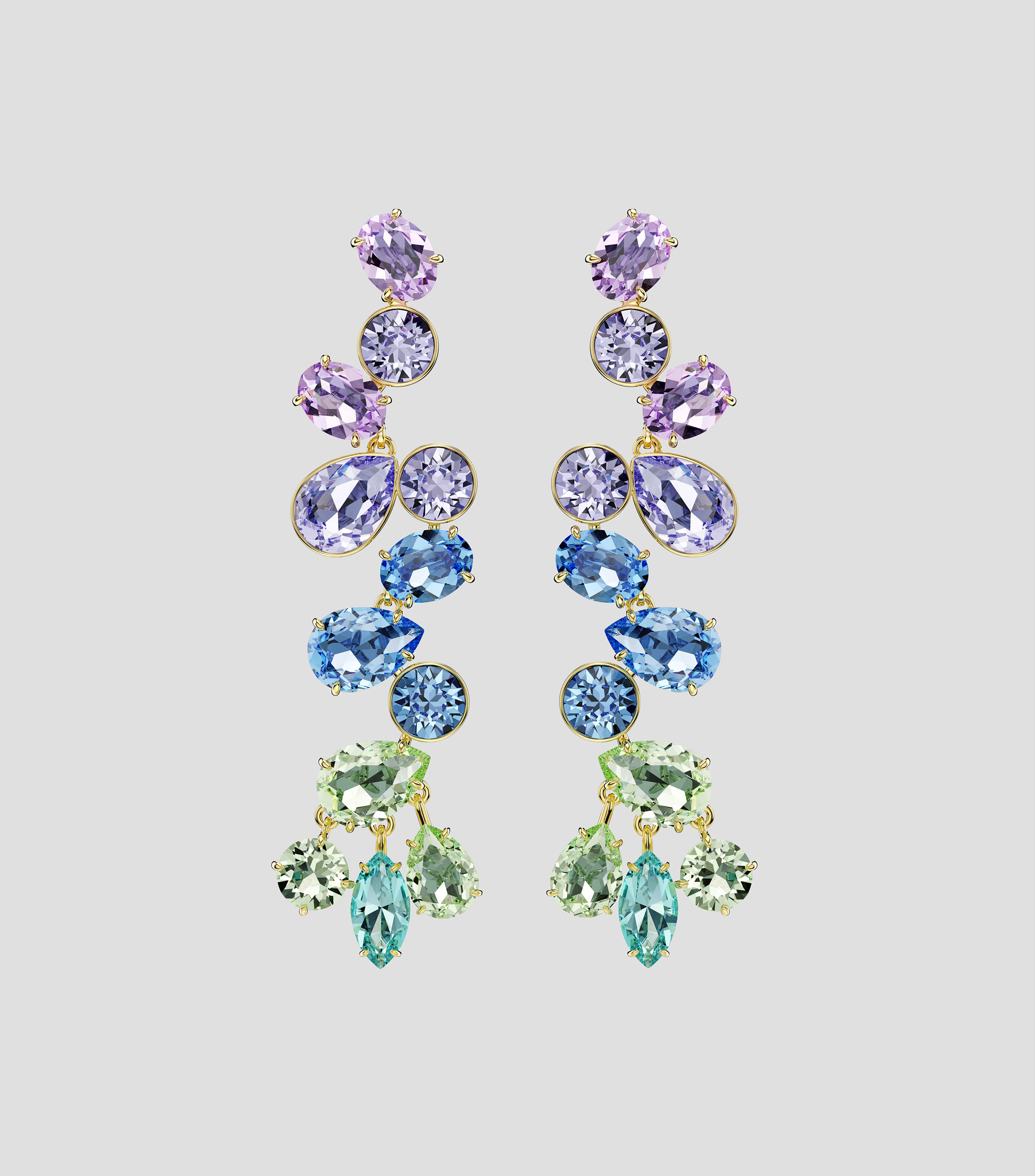 Pendientes Gema Long con cristal Swarovski Mujer