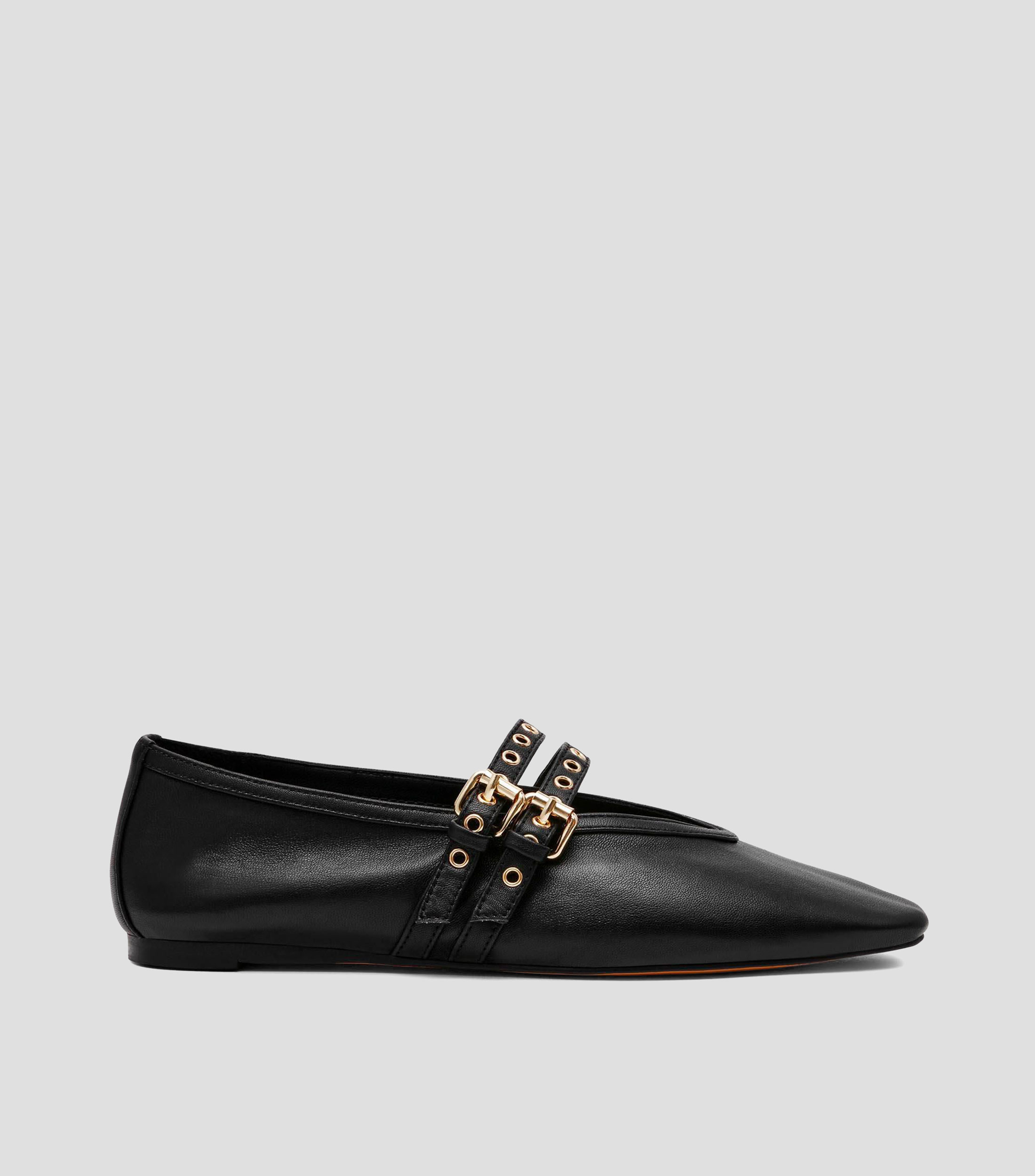 Flats en piel Mujer