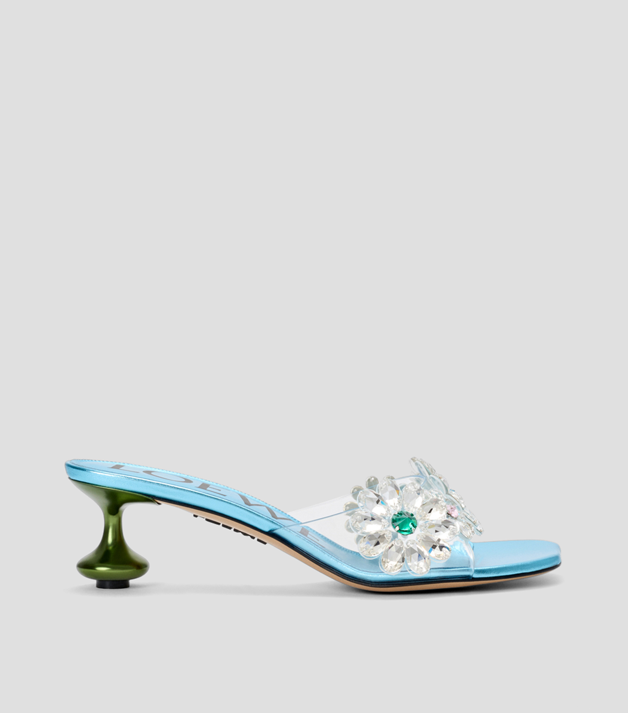 Sandalias con tacón bajo redondo Mujer
