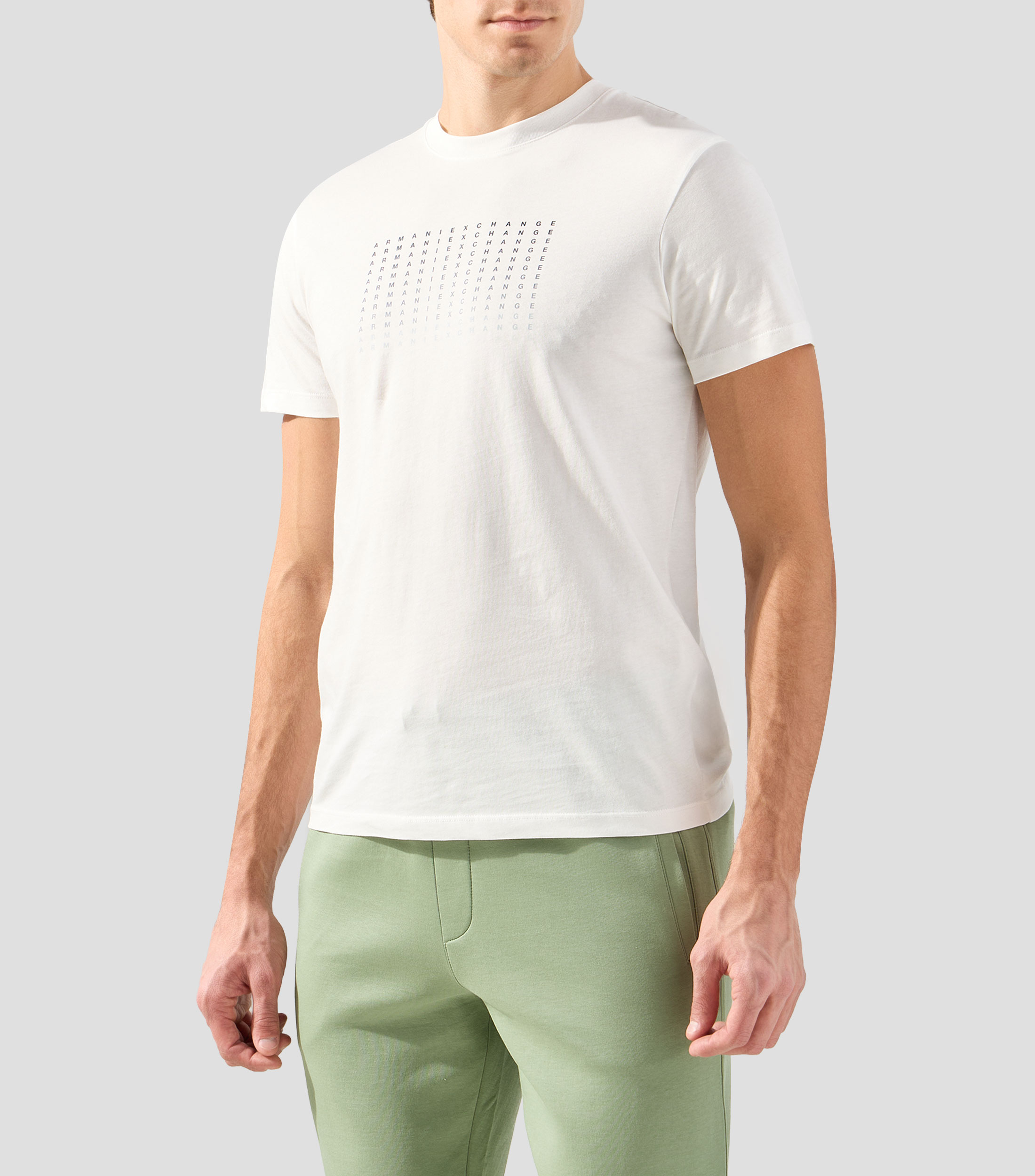 Playera cuello redondo manga corta estampada Hombre