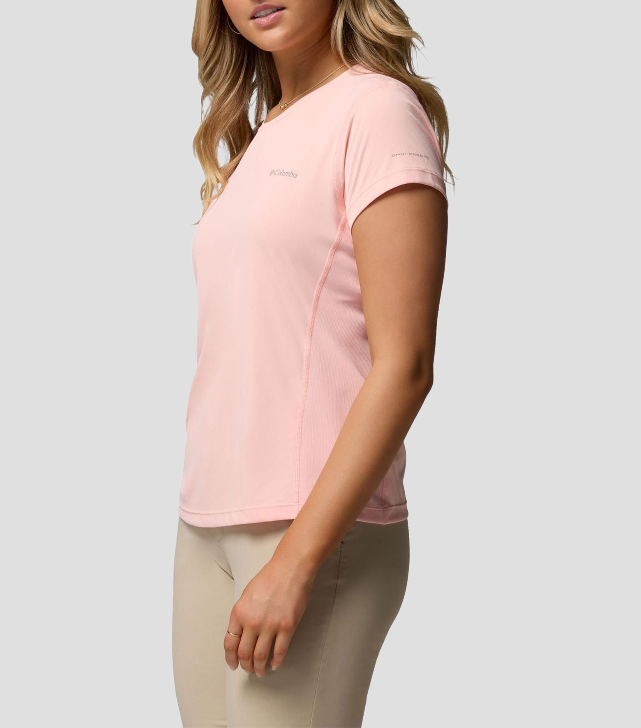 Playera para senderismo liso Mujer