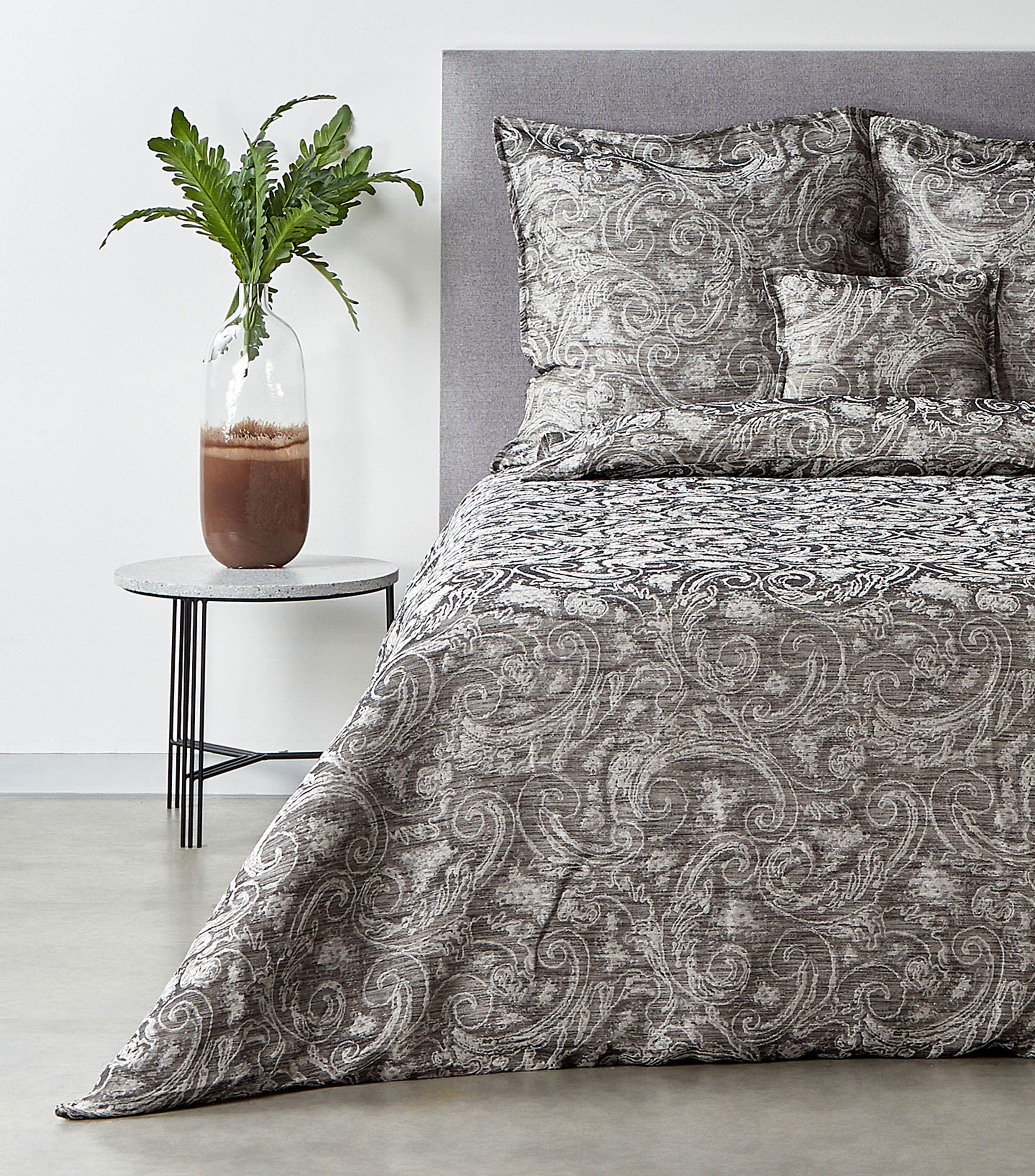 Set de funda para duvet King Size Cardinale Gris jaspeado