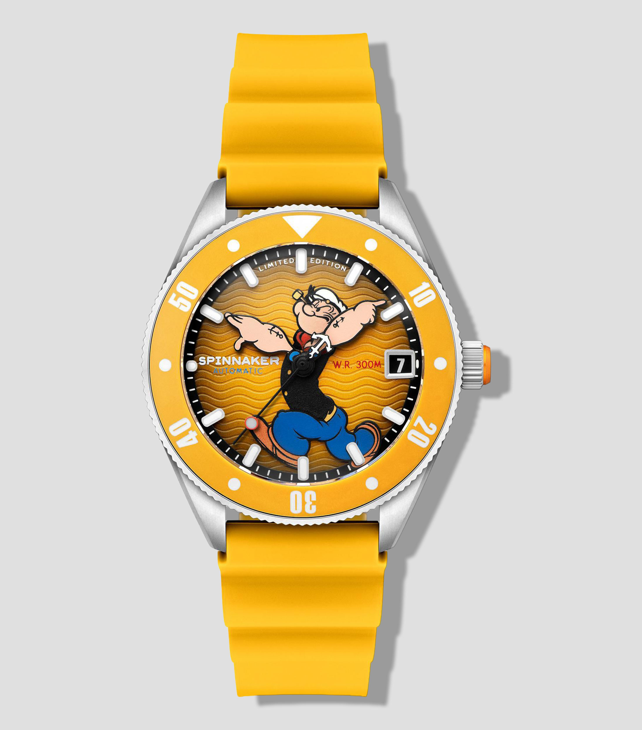 Reloj unisex Challenger Automatic - Popeye Anchor Arms casual, amarillo