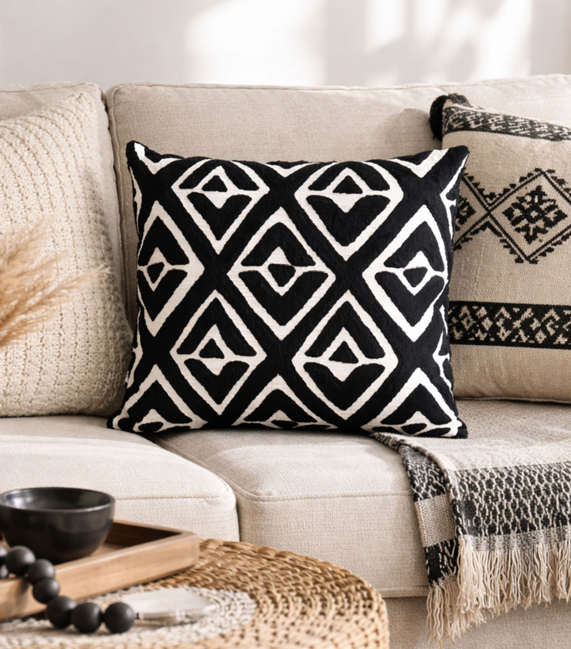 Cojín decorativo Gift negro