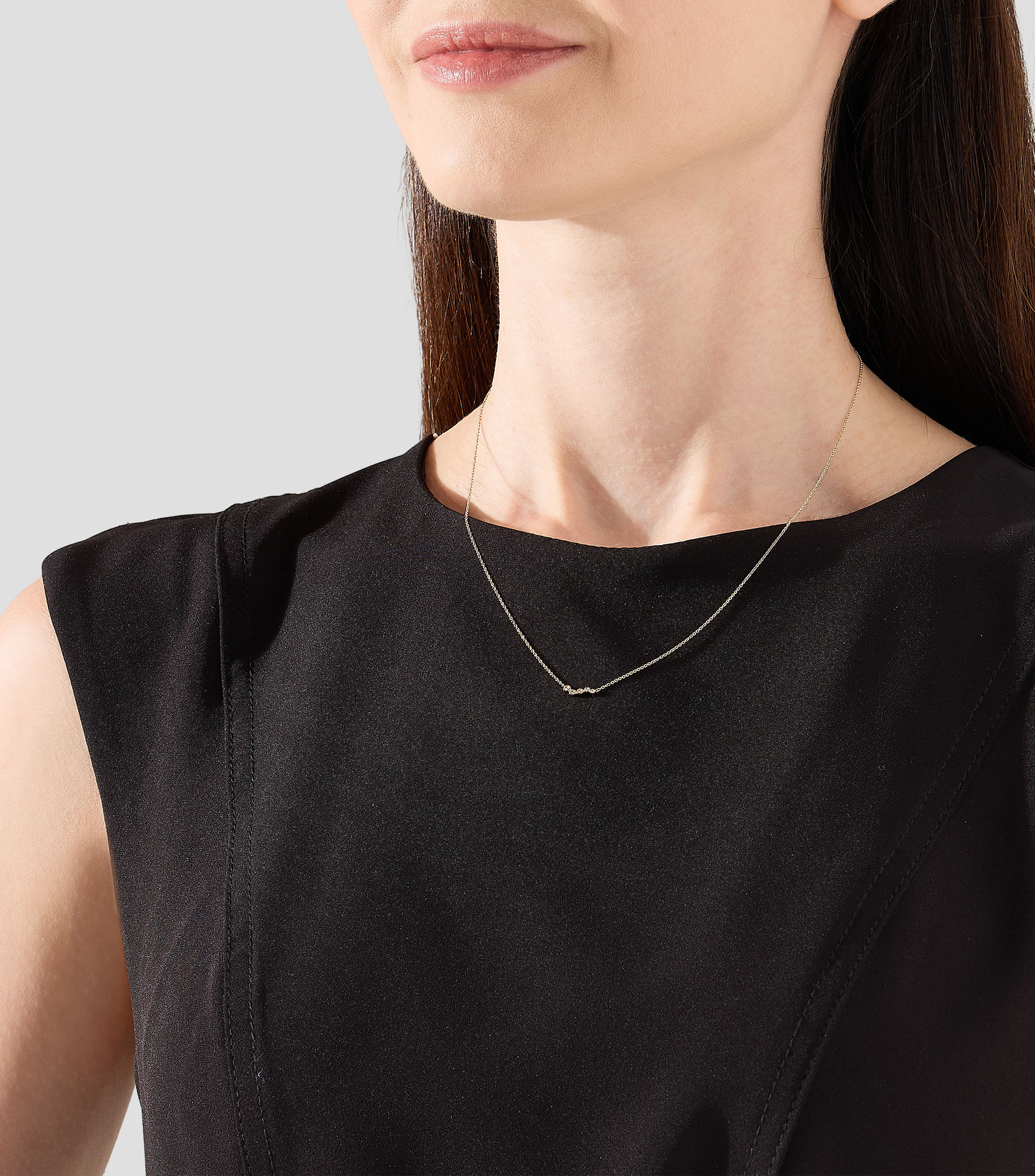 Gargantilla en oro con diamante Mujer