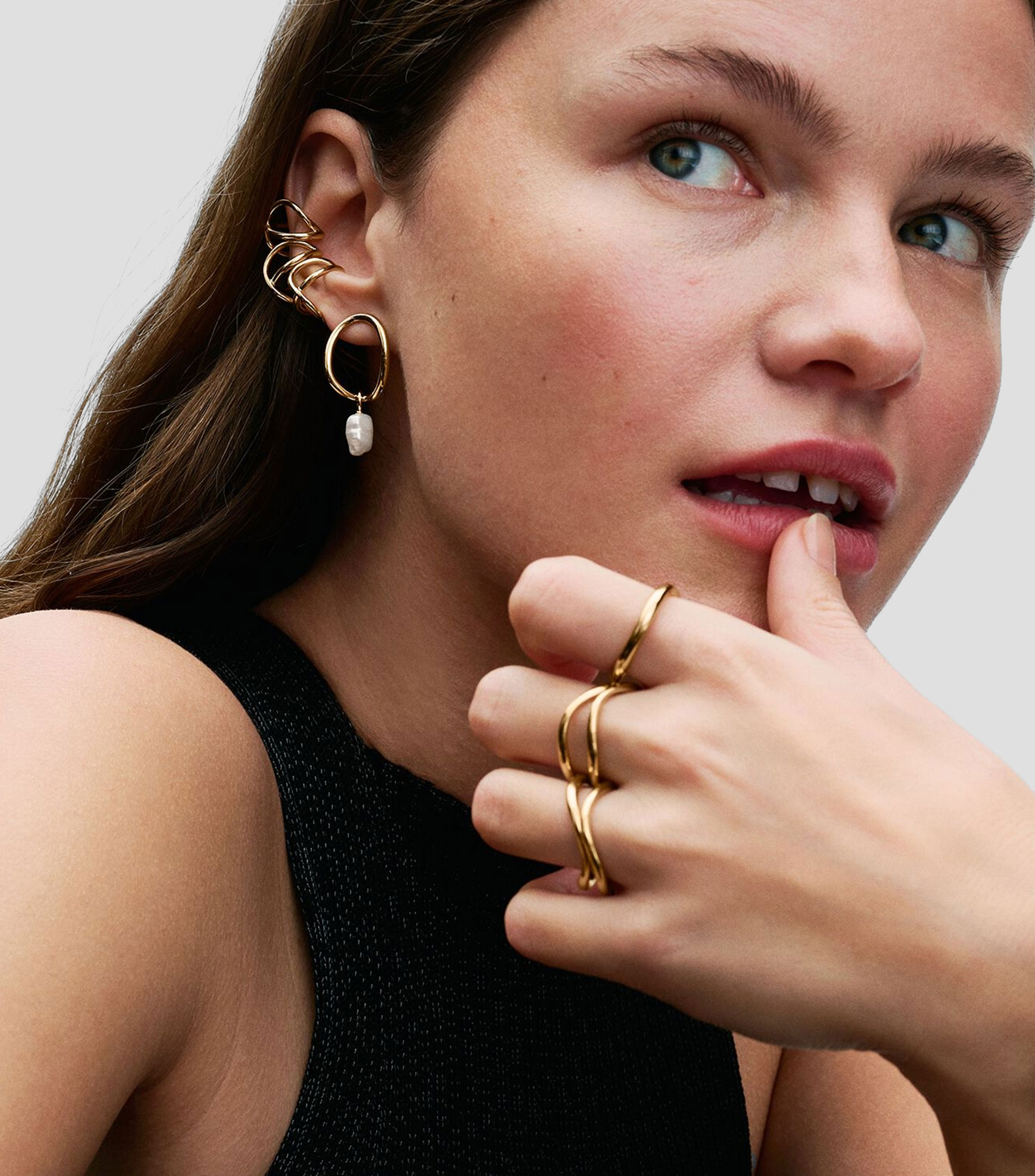 Aretes con perlas Mujer