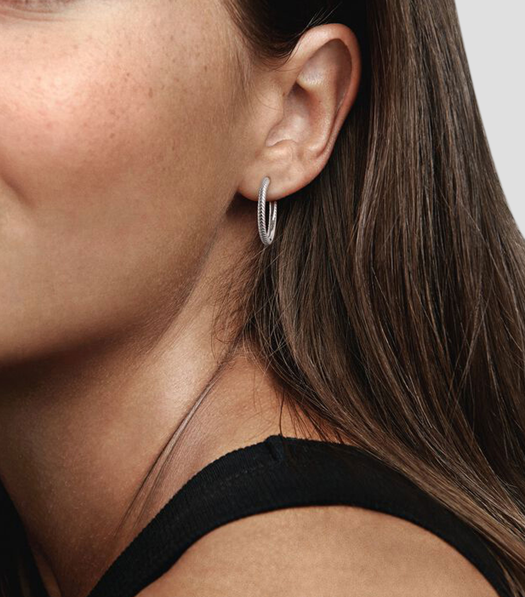 Arracadas en plata .925 Hoop Mujer