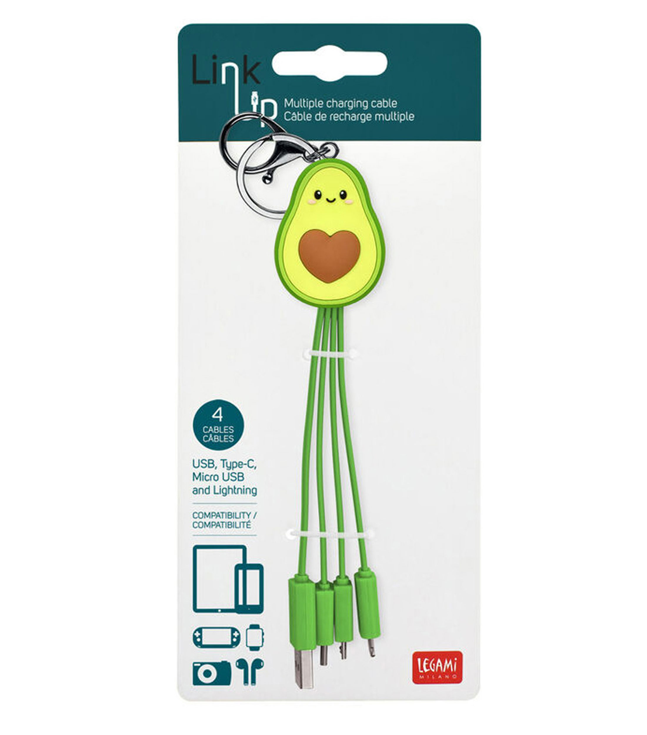 Cable Multicargador Aguacate