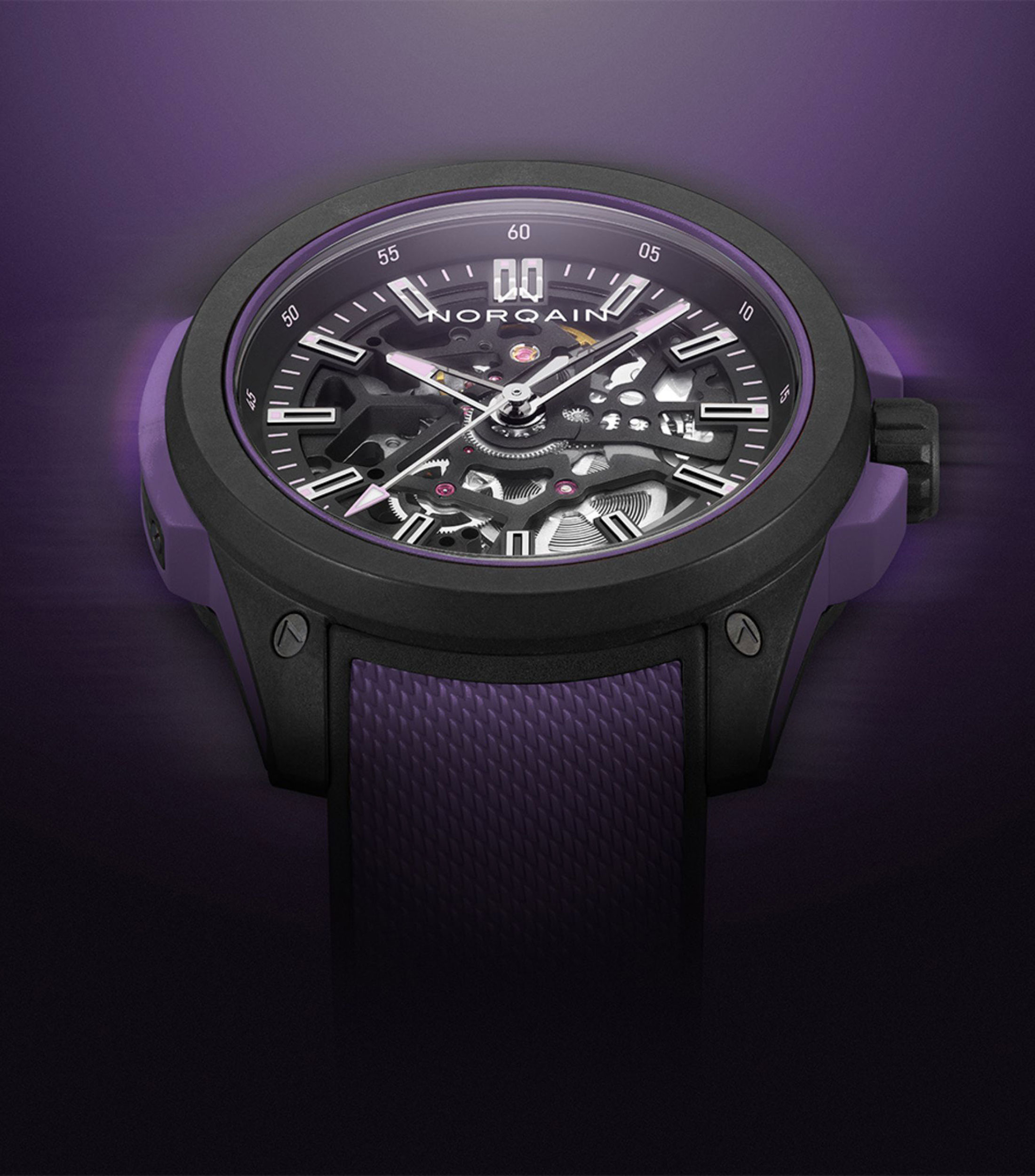 Reloj para Hombre Independence Wild One Skeleton Deportivo Negro, Morado