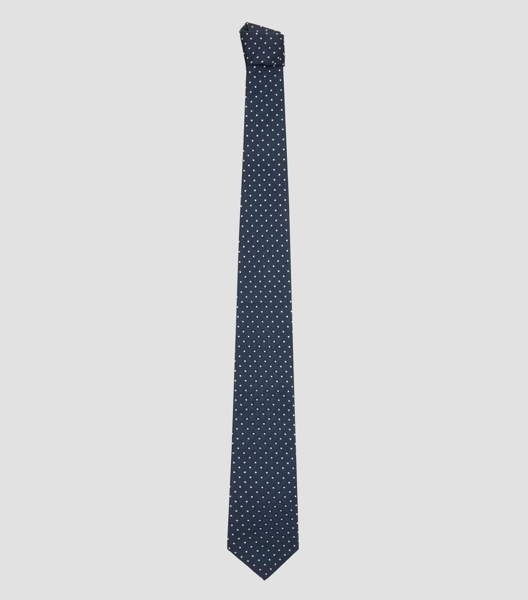 Corbata ancha Navy Polkadots