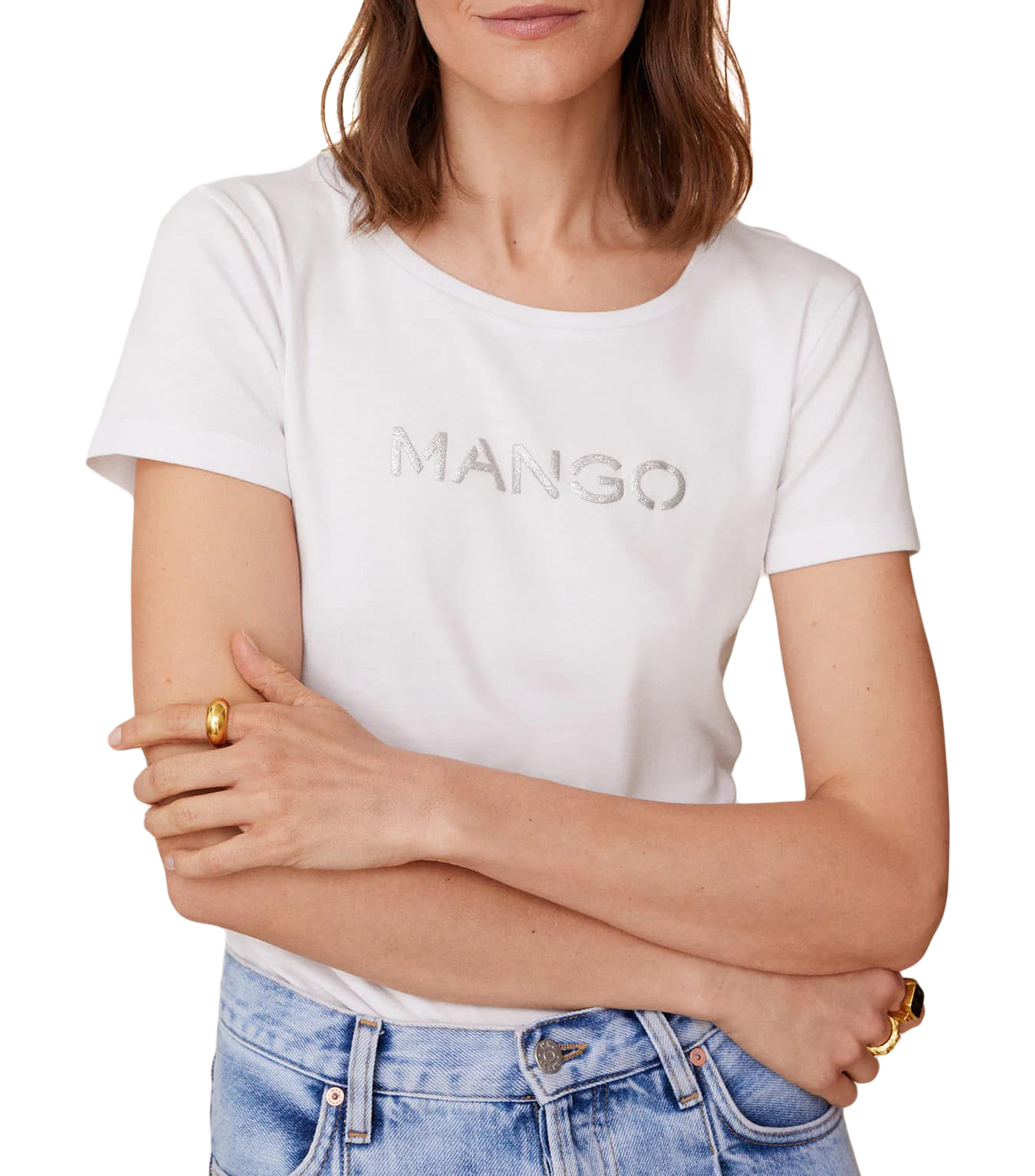 Mango playeras mujer sales