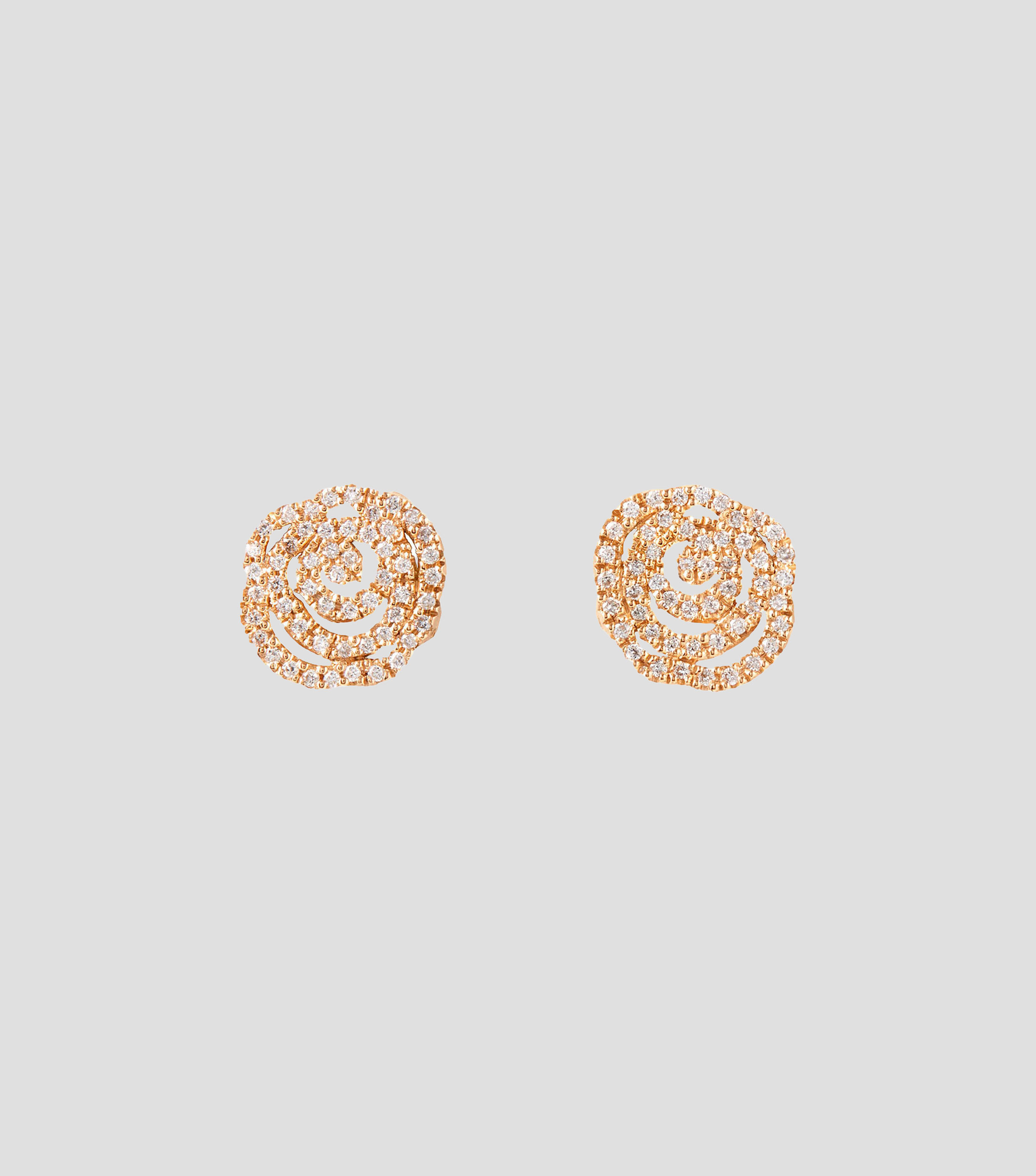 Aretes Rosa de Abril en oro de 18 kilates Mujer