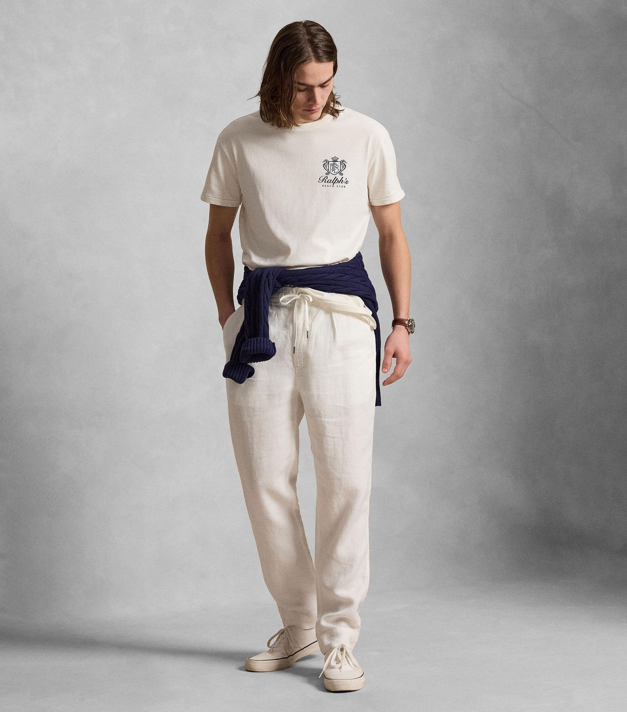 Playera cuello redondo manga corta lisa Hombre