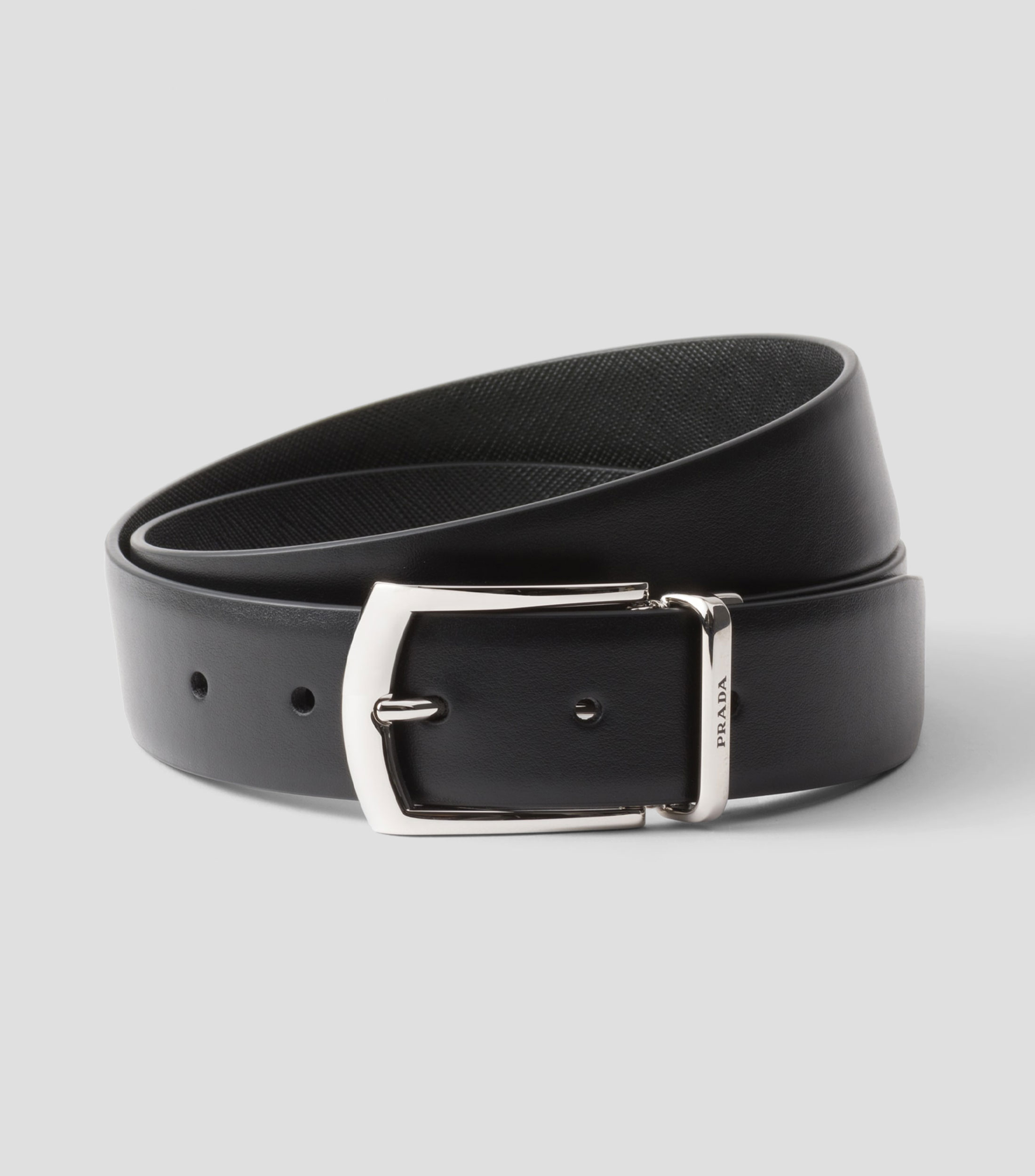 Cinturón reversible en piel Saffiano formal Hombre