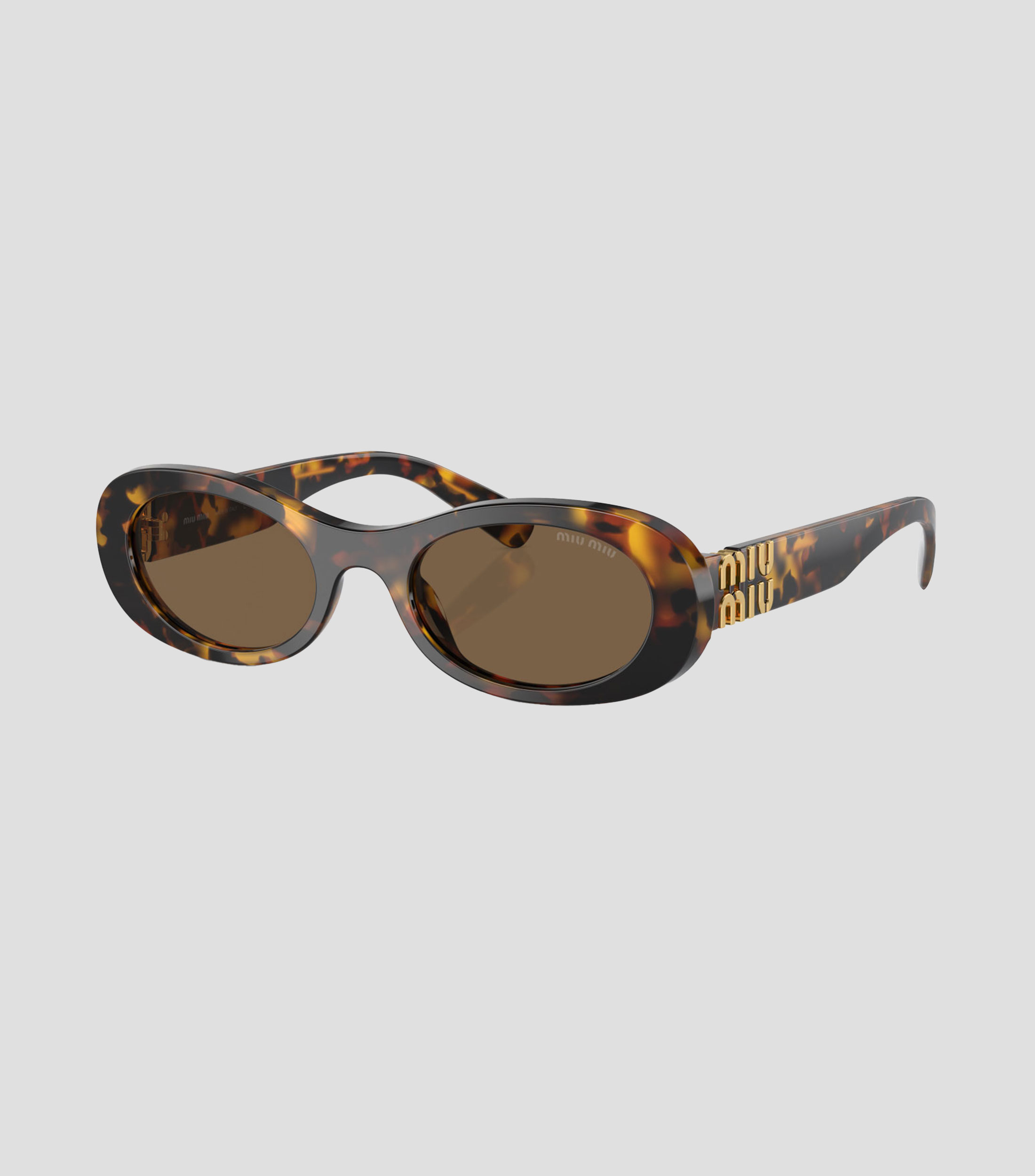 Lentes de sol ovalados carey Mujer