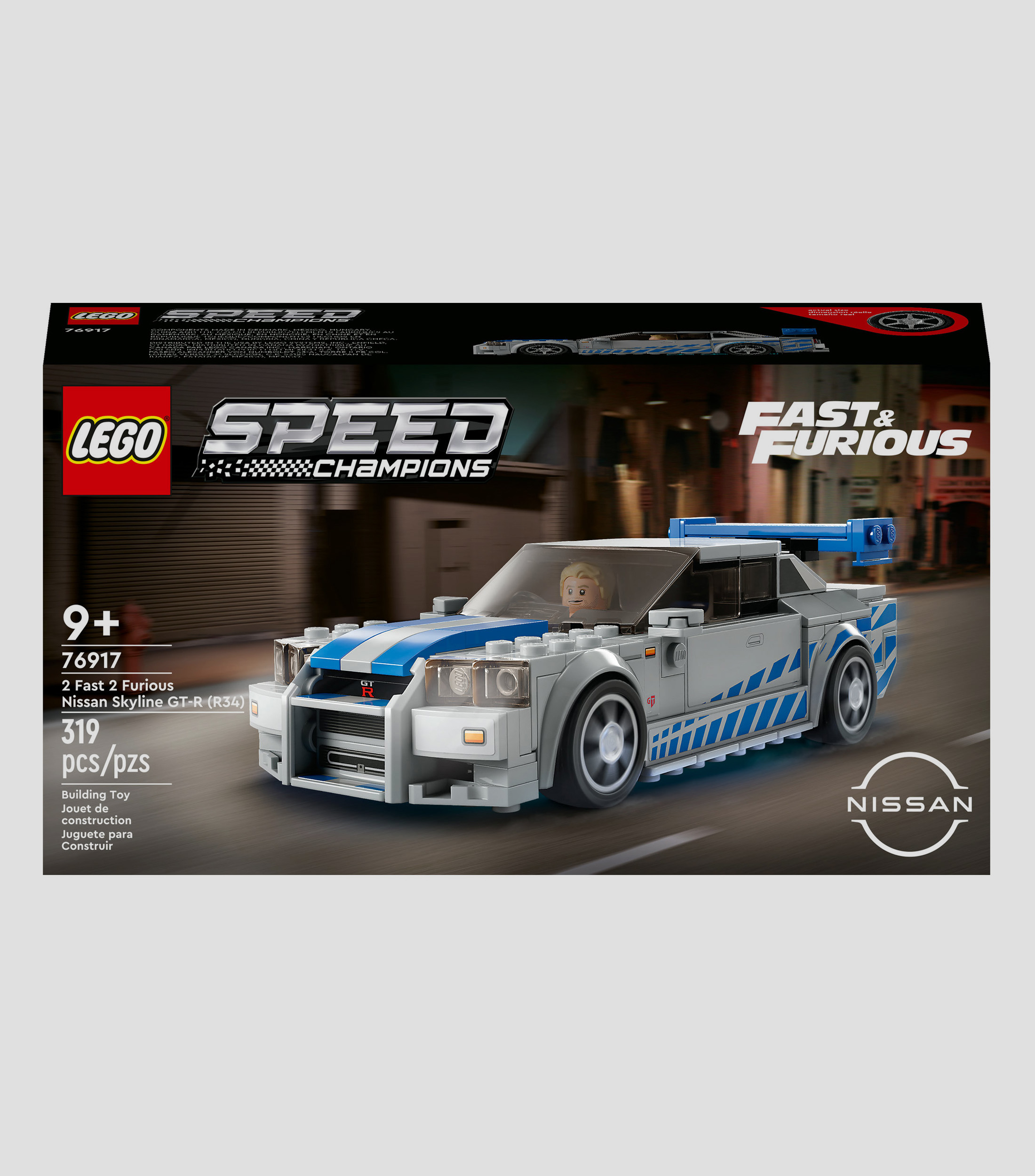 Lego Speed Champions Nissan Skyline GT-R R34 de Mas Rápido, Mas Furioso 76917