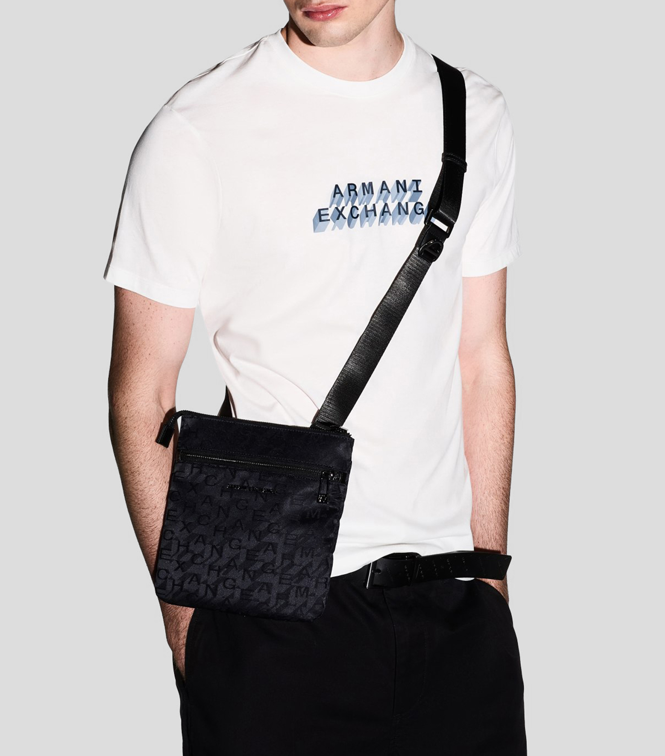 Bolso crossbody monogram estampado Hombre