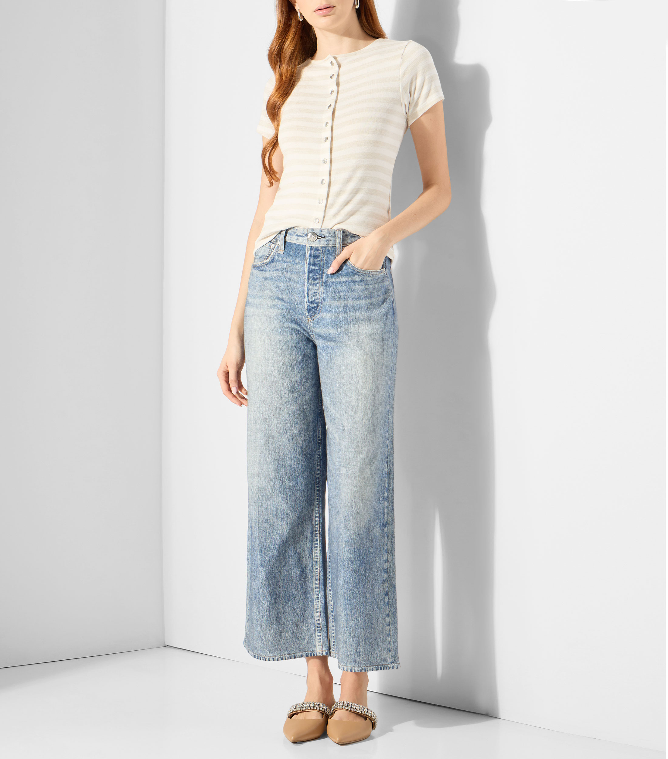 Jeans Miramar Andie de corte wideleg Mujer