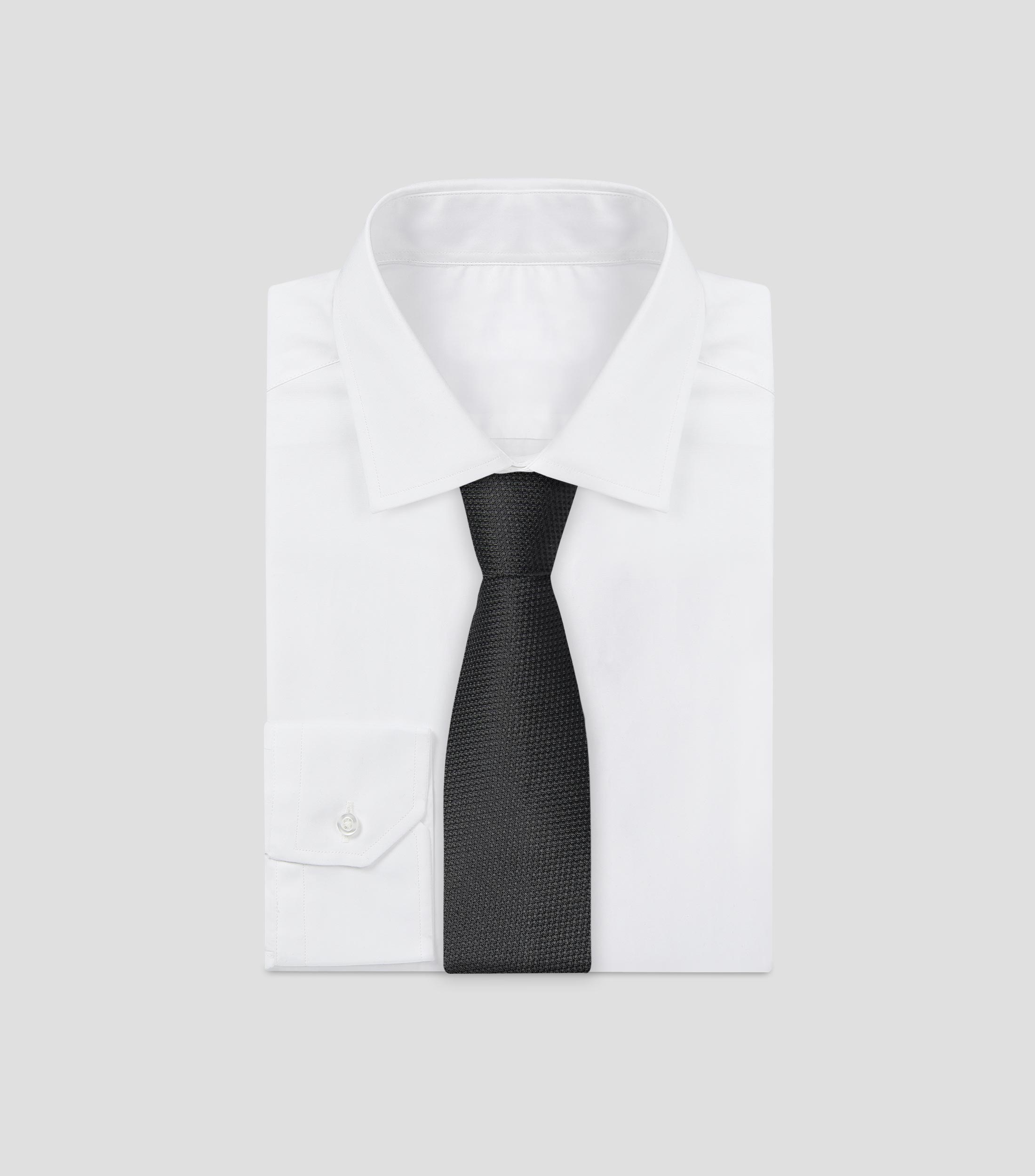 Corbata ancha en seda con jacquard