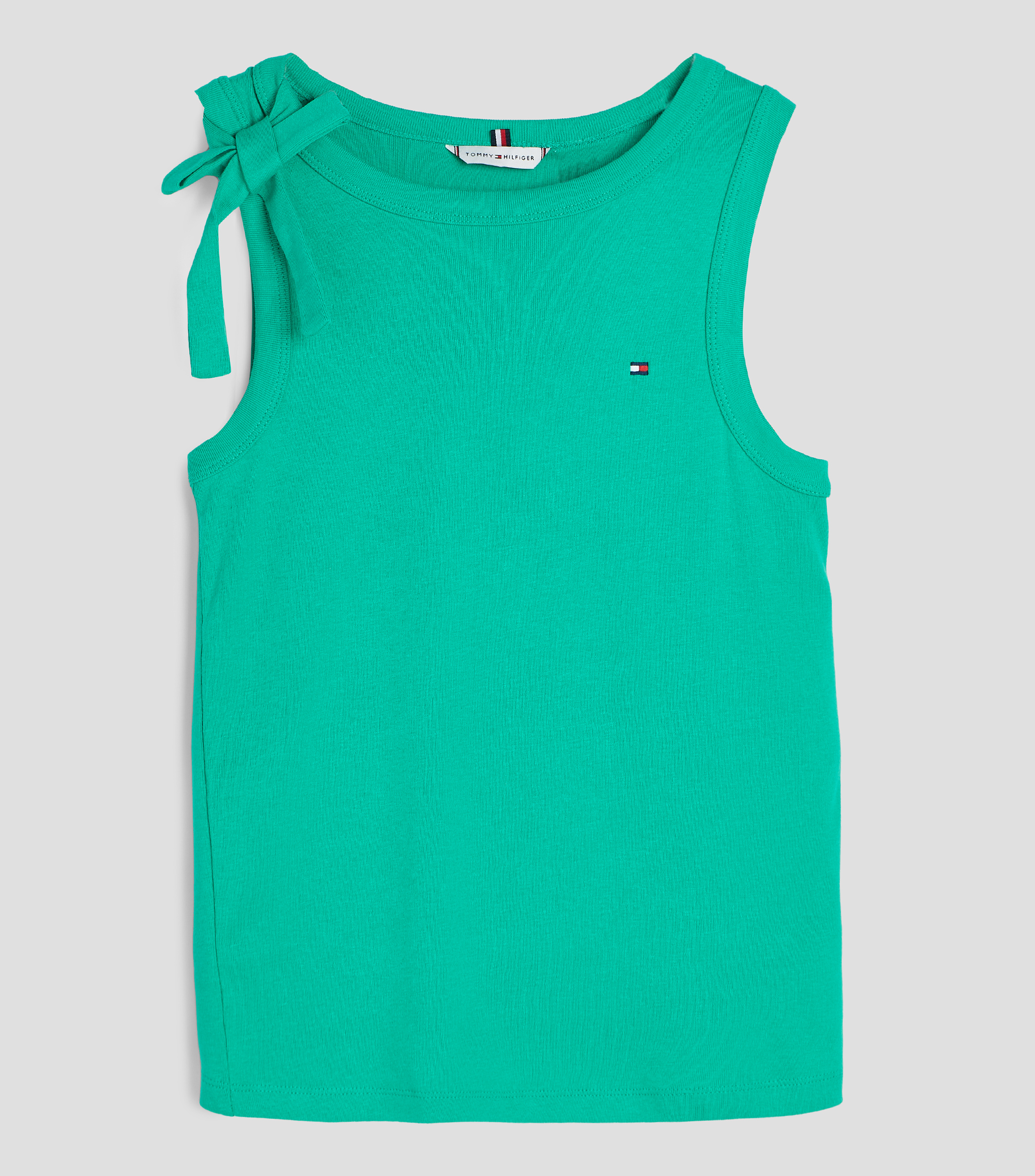 Playera cuello redondo sin mangas lisa Mujer