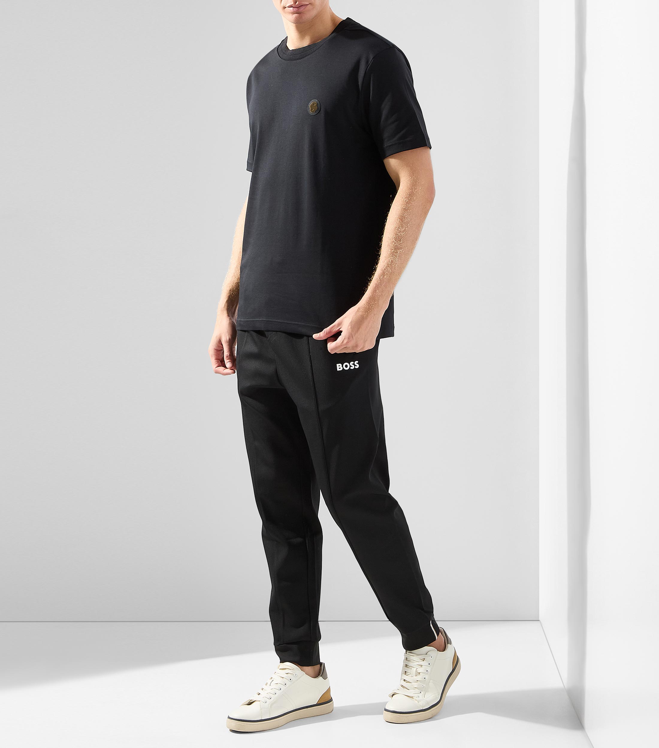 Playera cuello redondo manga corta lisa Hombre