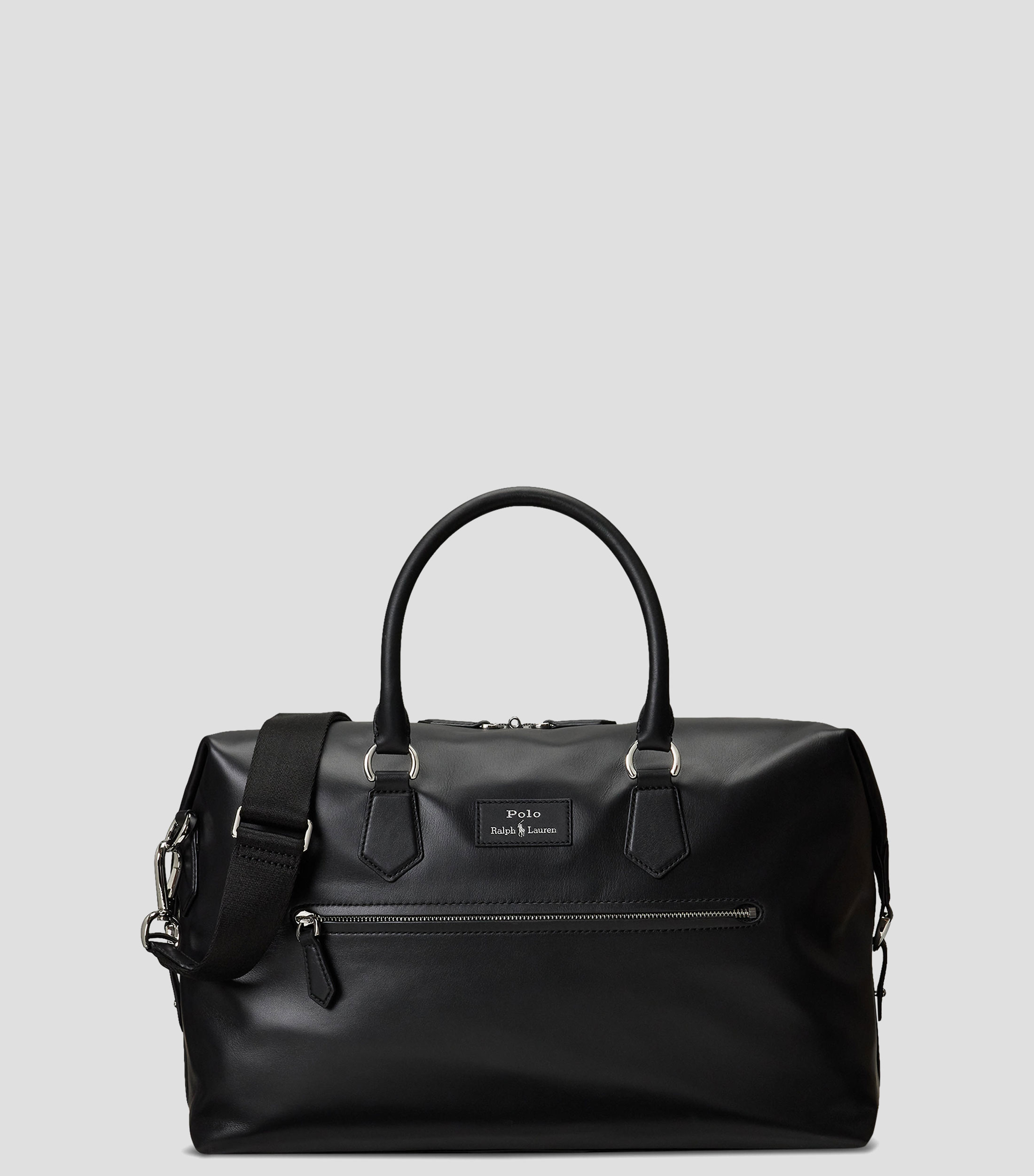 Bolso tote en piel liso Hombre