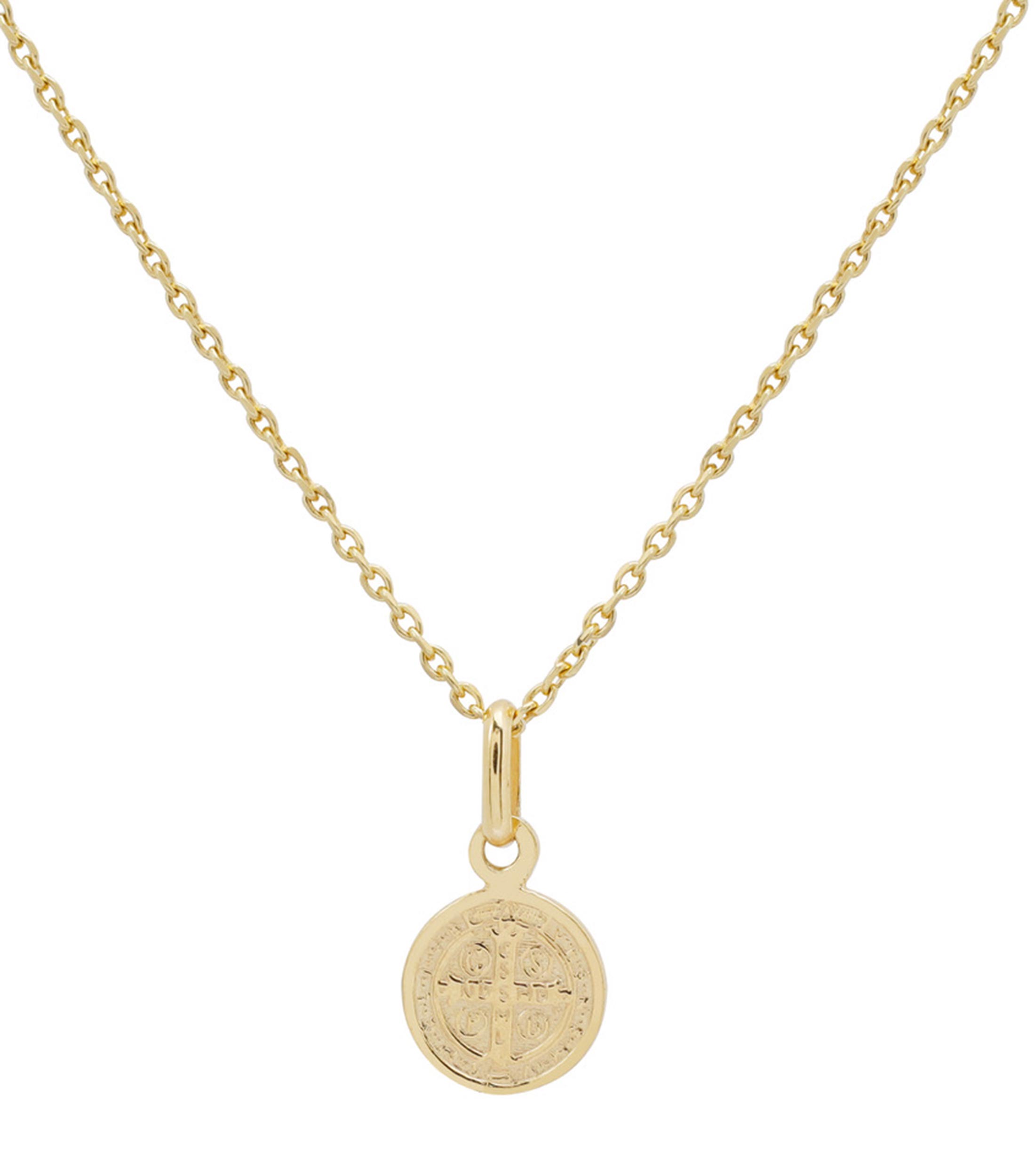 Medalla con cadena en oro amarillo Niños