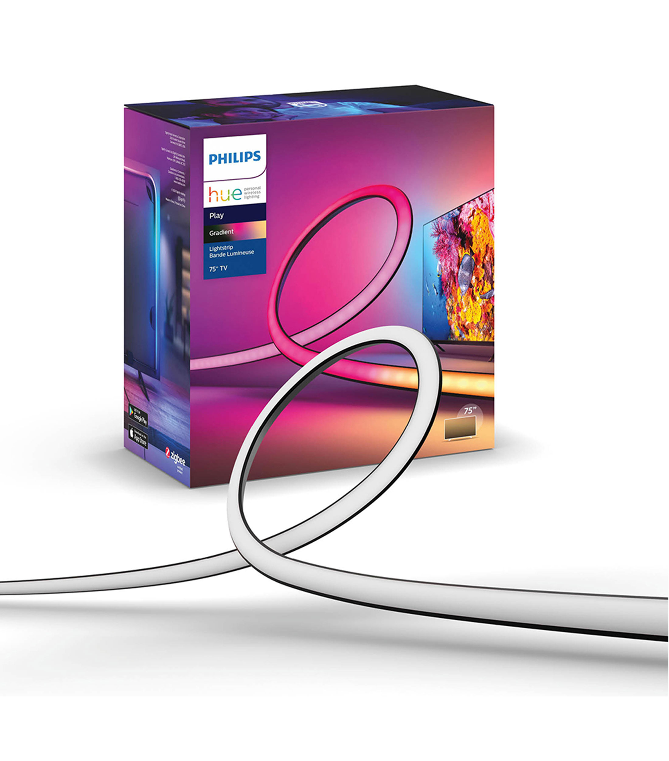 Tira LED Inteligente Philips Hue gradiente para televisiones de 75 pulgadas
