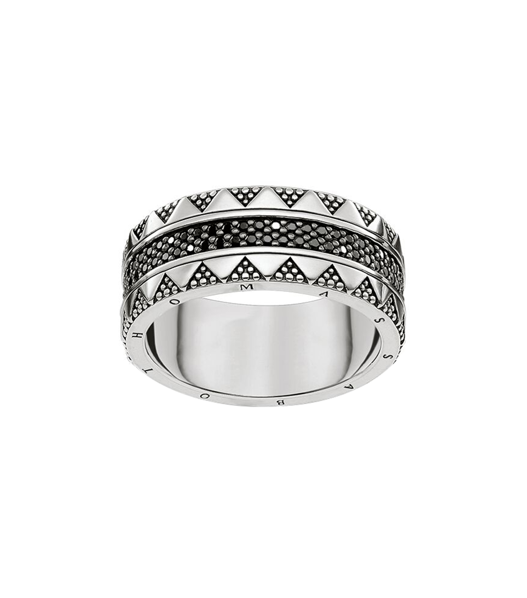 Thomas Sabo Bracciale Unisex Regolabile In Argento 925 Annerito - Con Onice E Madreperla Abalone