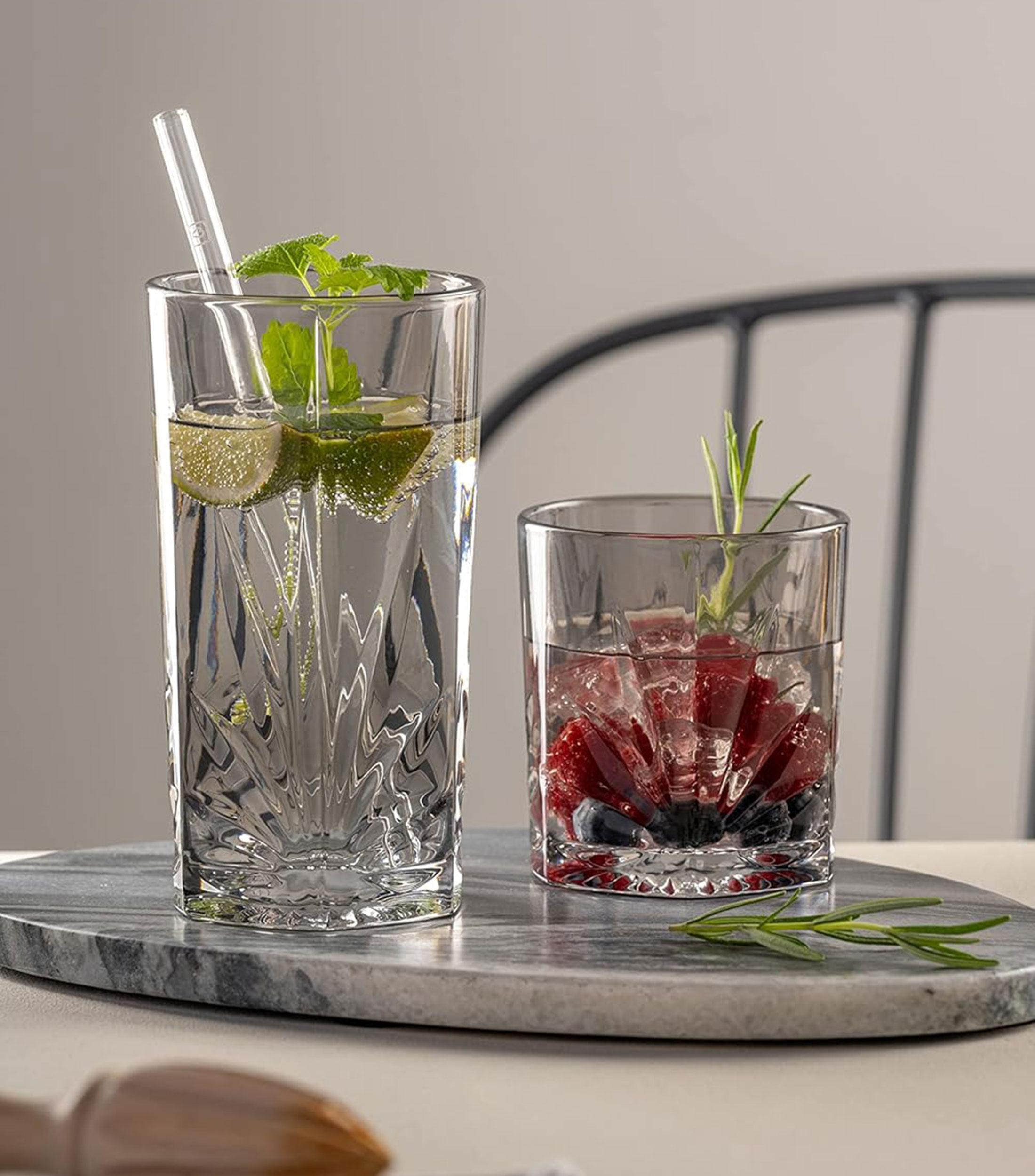 Vaso Higball gris, 390 ml