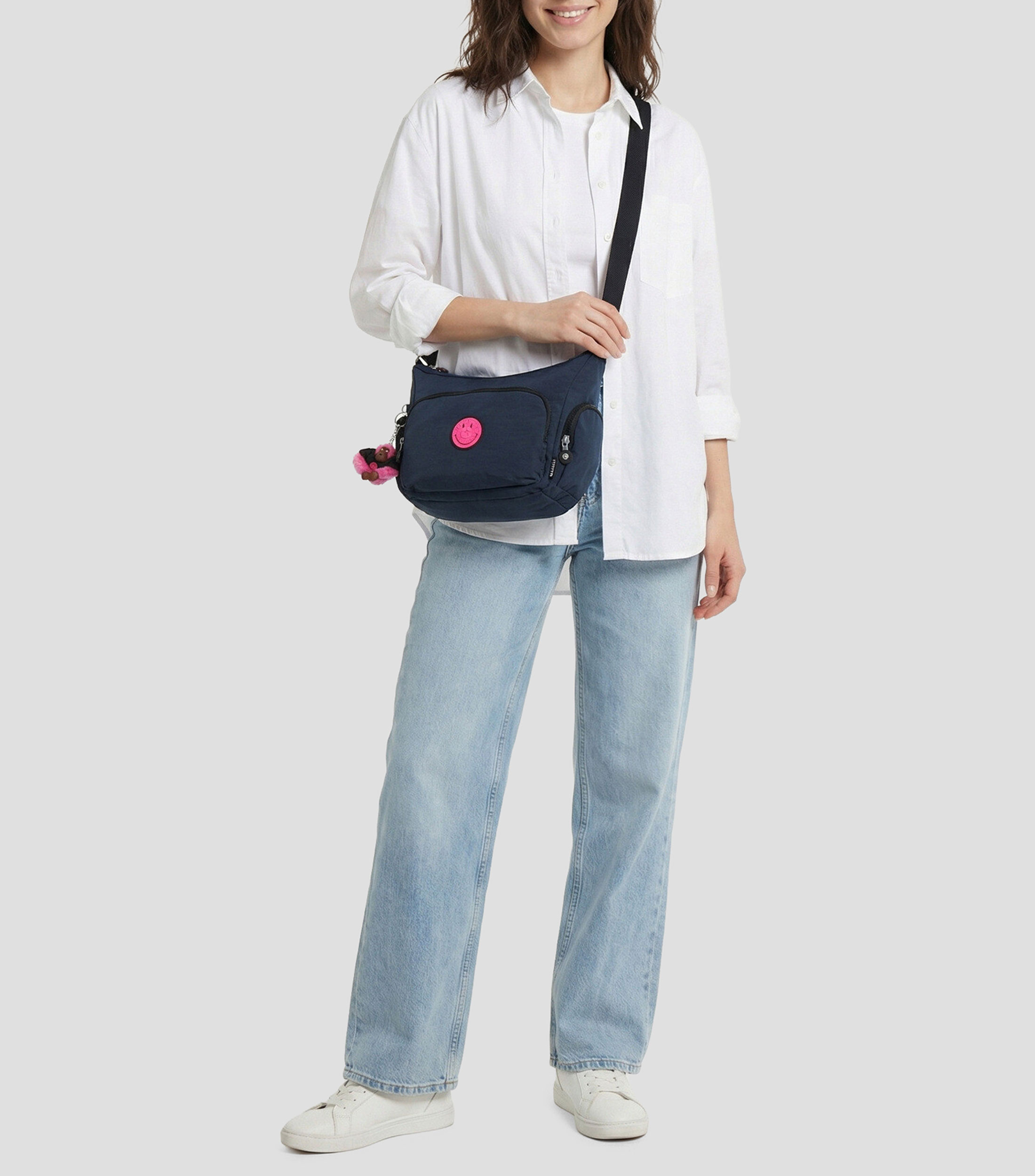 Bolsa crossbody azul y rosa lisa Niña