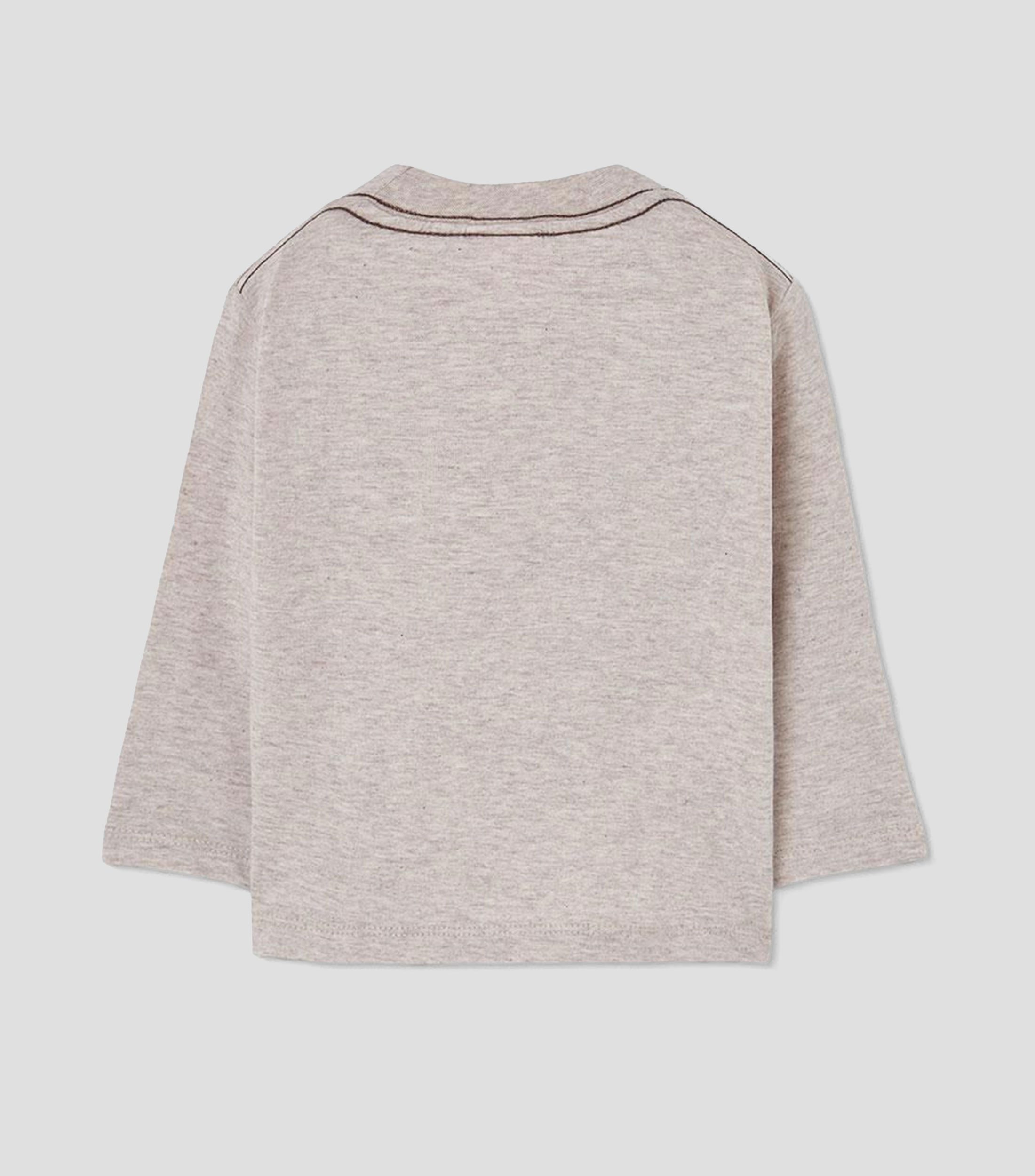 Playera cuello redondo manga larga estampada Bebé