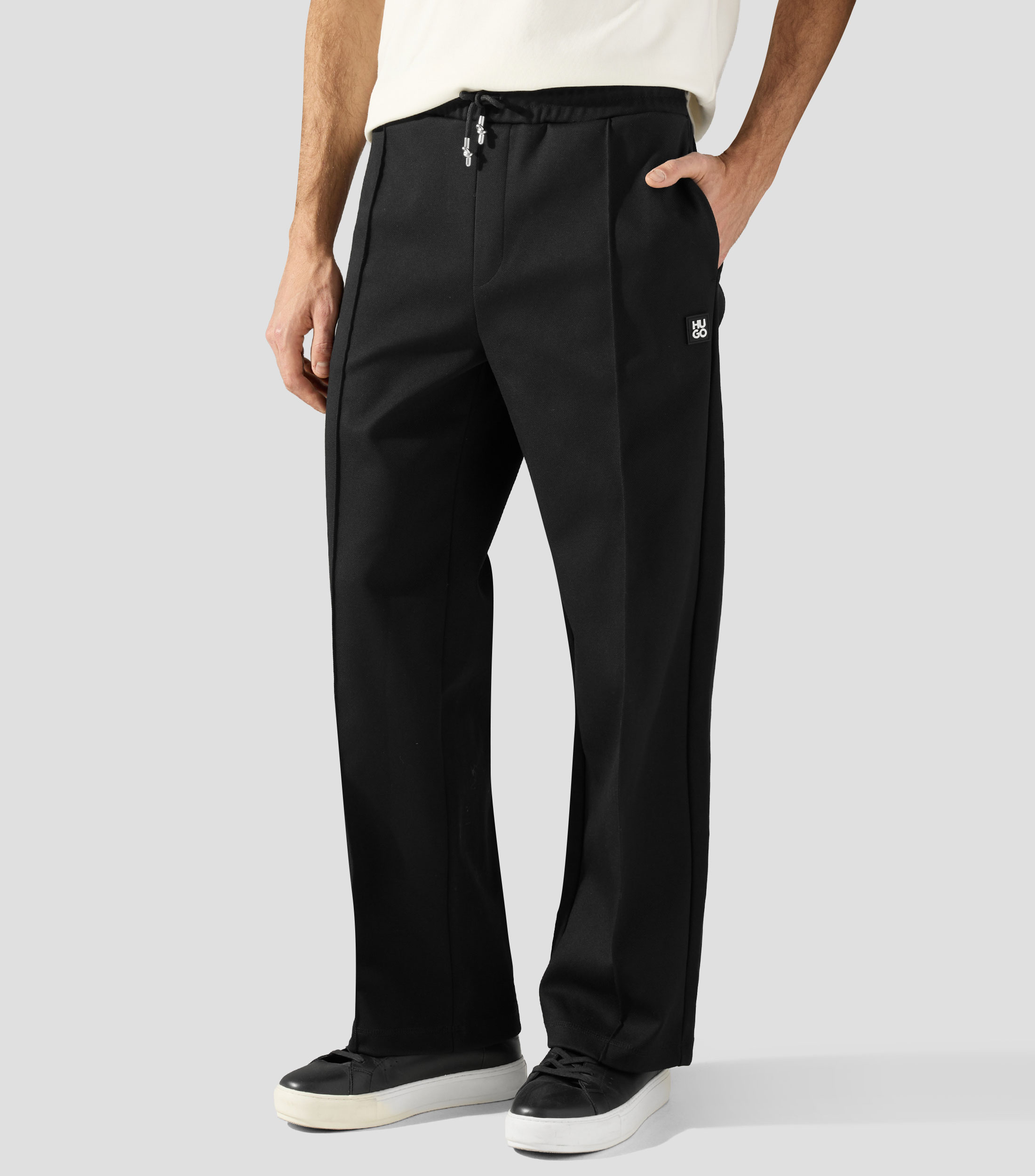 Pants relaxed con pinzas Hombre