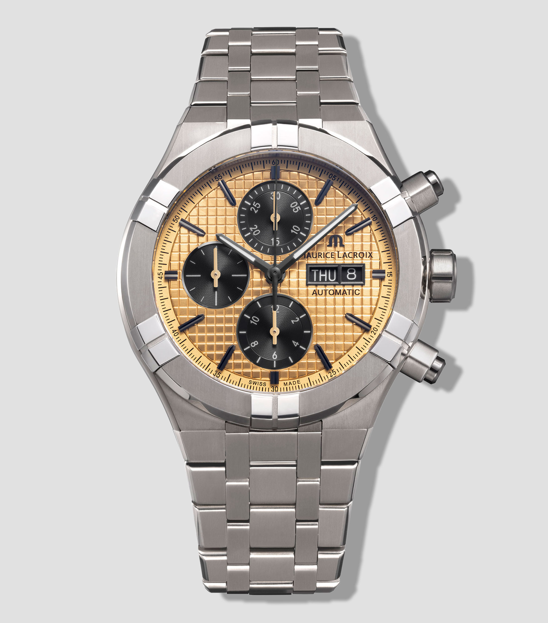 Reloj Unisex Aikon Automatic casual plateado, dorado