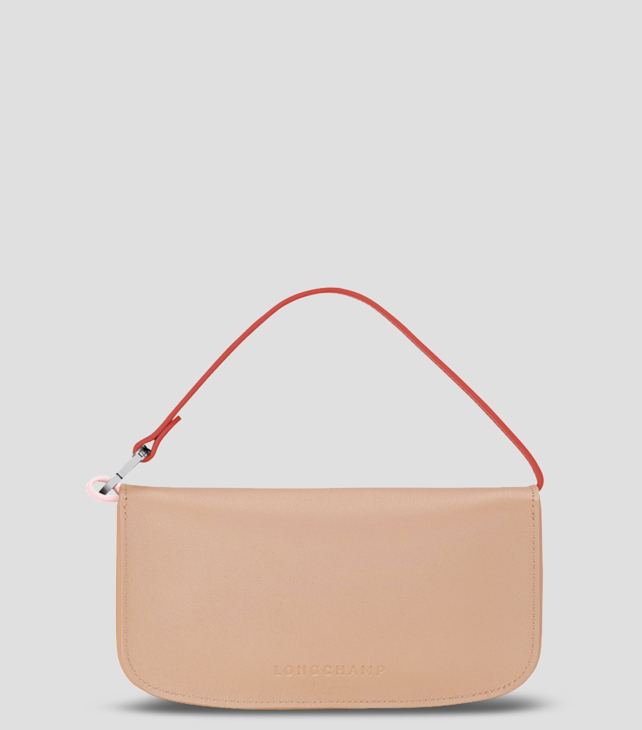 Bolsa Pouch en cuero lisa Mujer