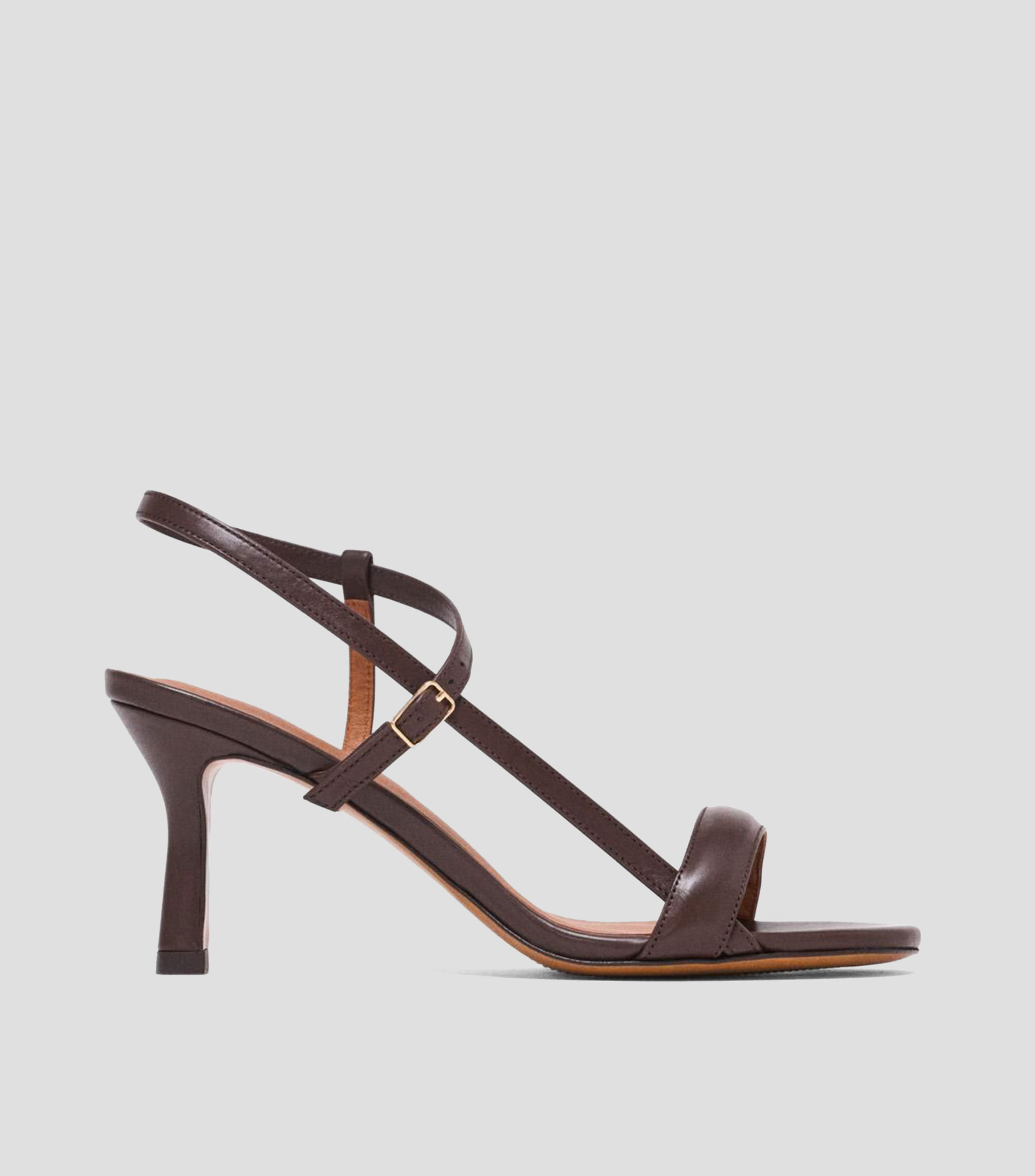Sandalias con tacón medio delgado Mujer